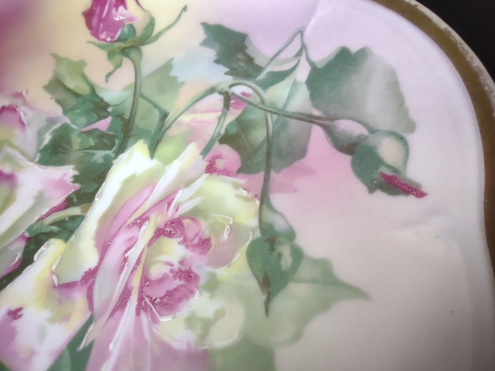 Vintage Germany Bavaria Mignon La France Pink Rose Cabinet Plate (lot 714)