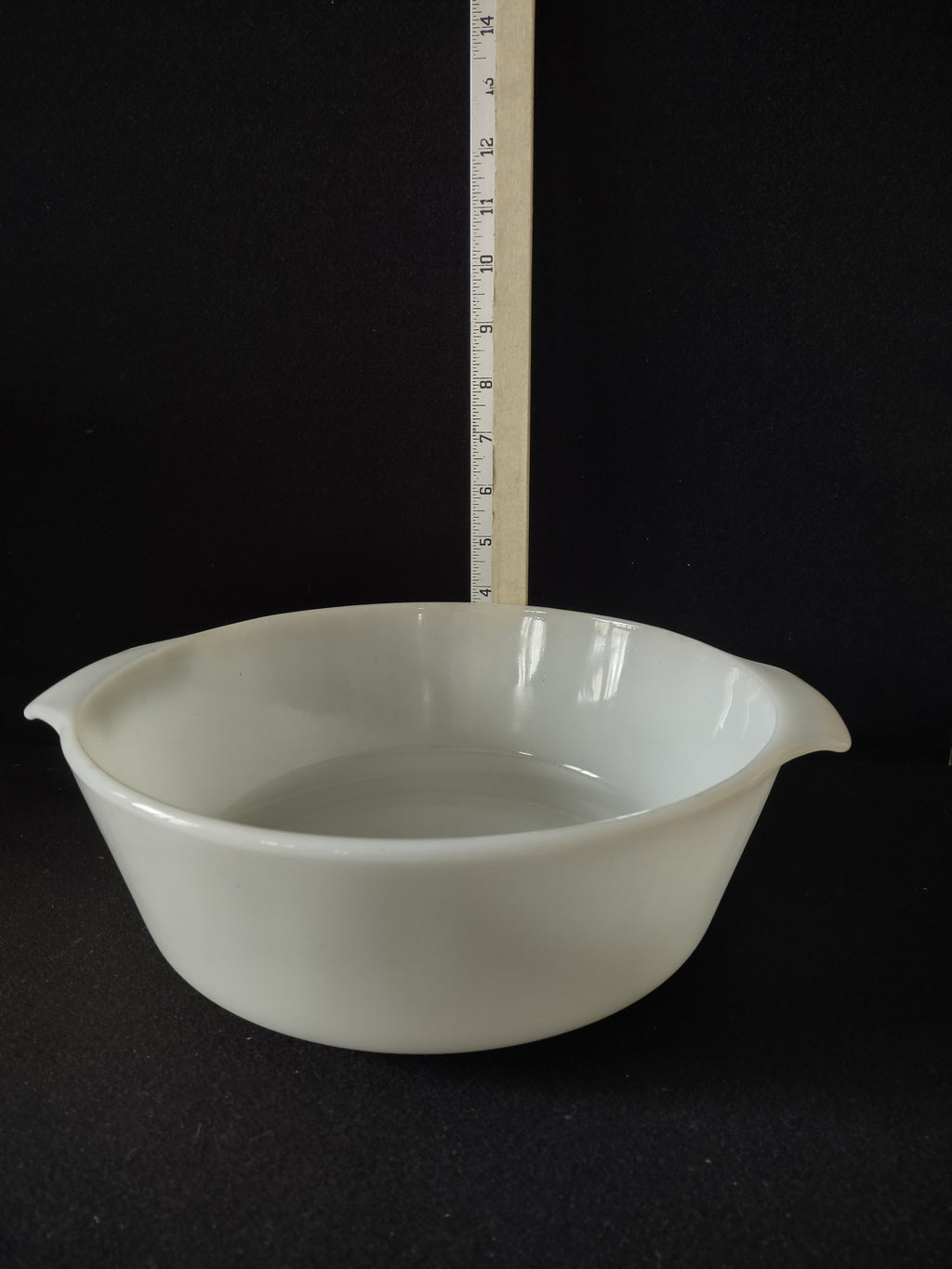 Vintage White Milk Glass 10 " Casserole Dish (Lot 5241)