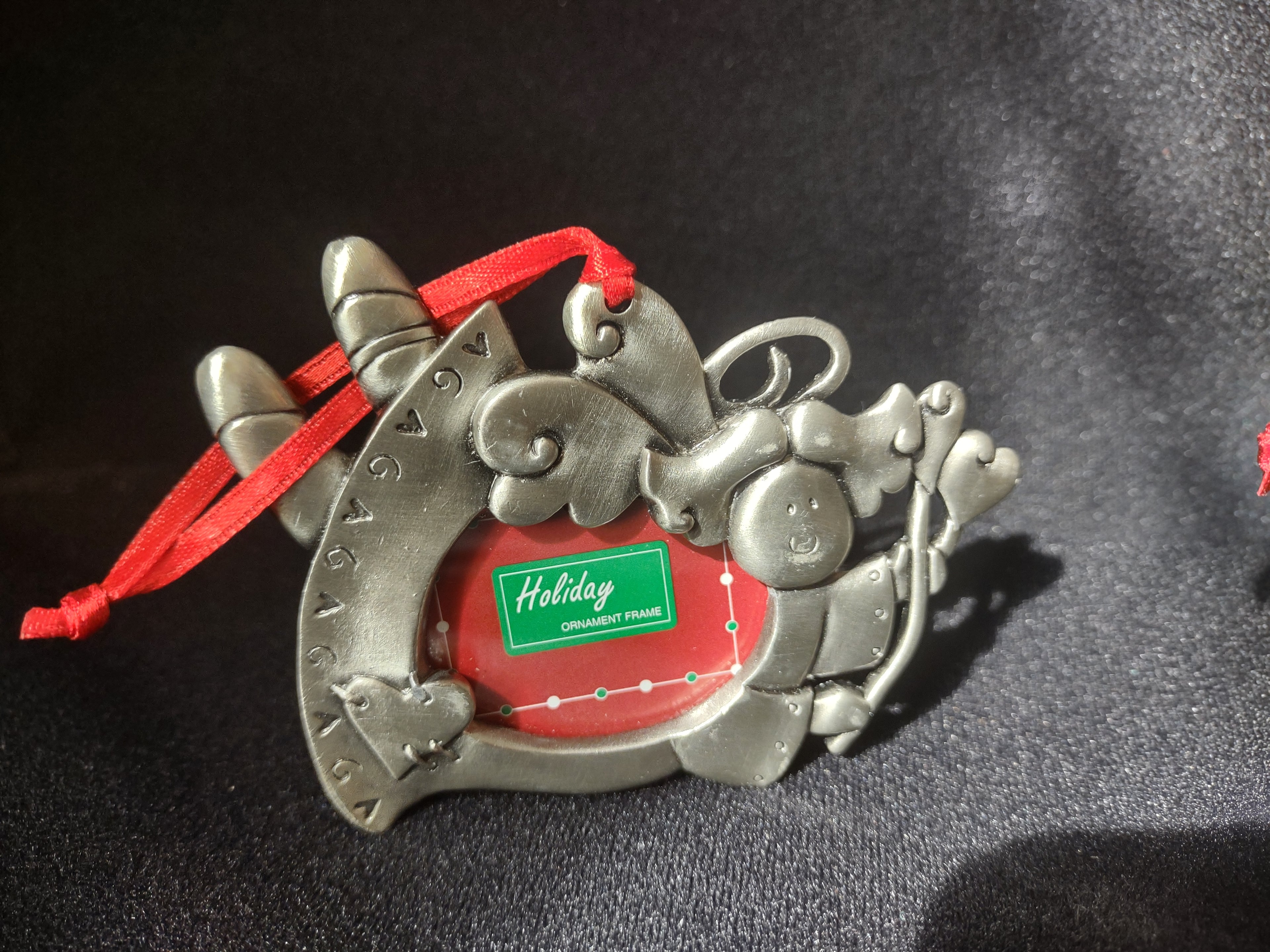 Christmas Holiday Set of 3 Ornament Frame Angel (lot 1565)