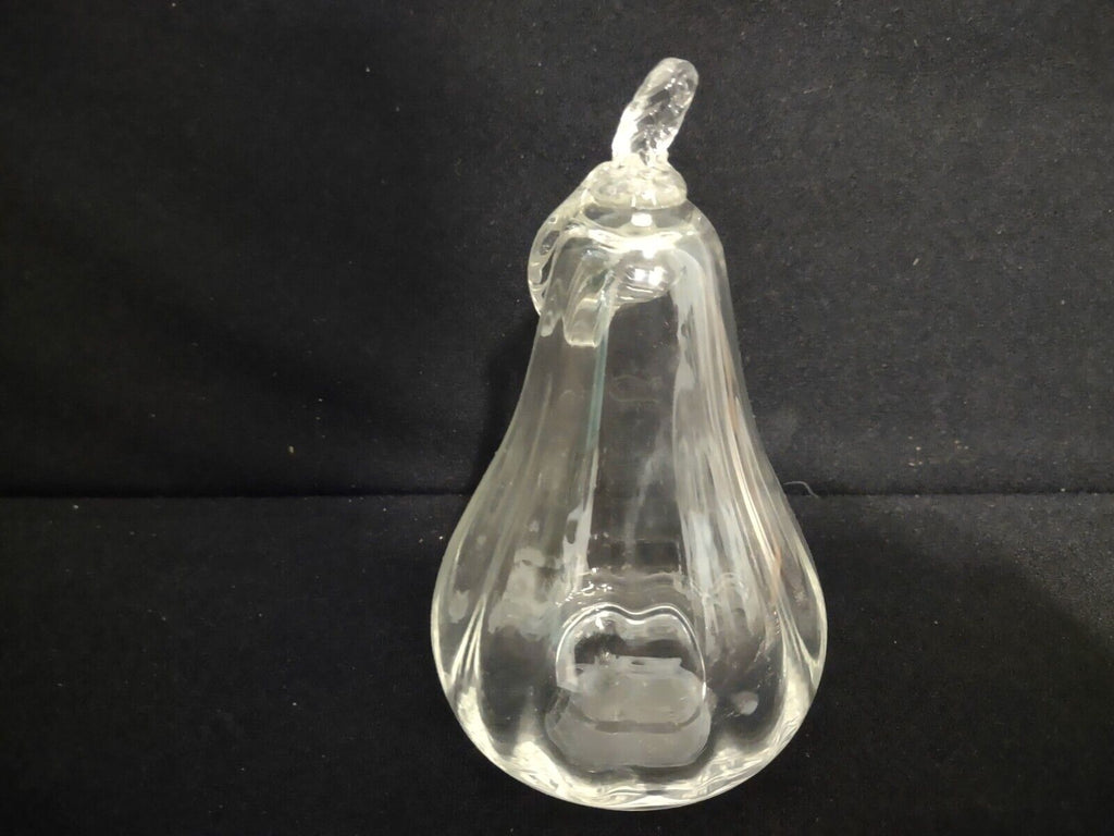 Clear Glass Art Pear Decoration
