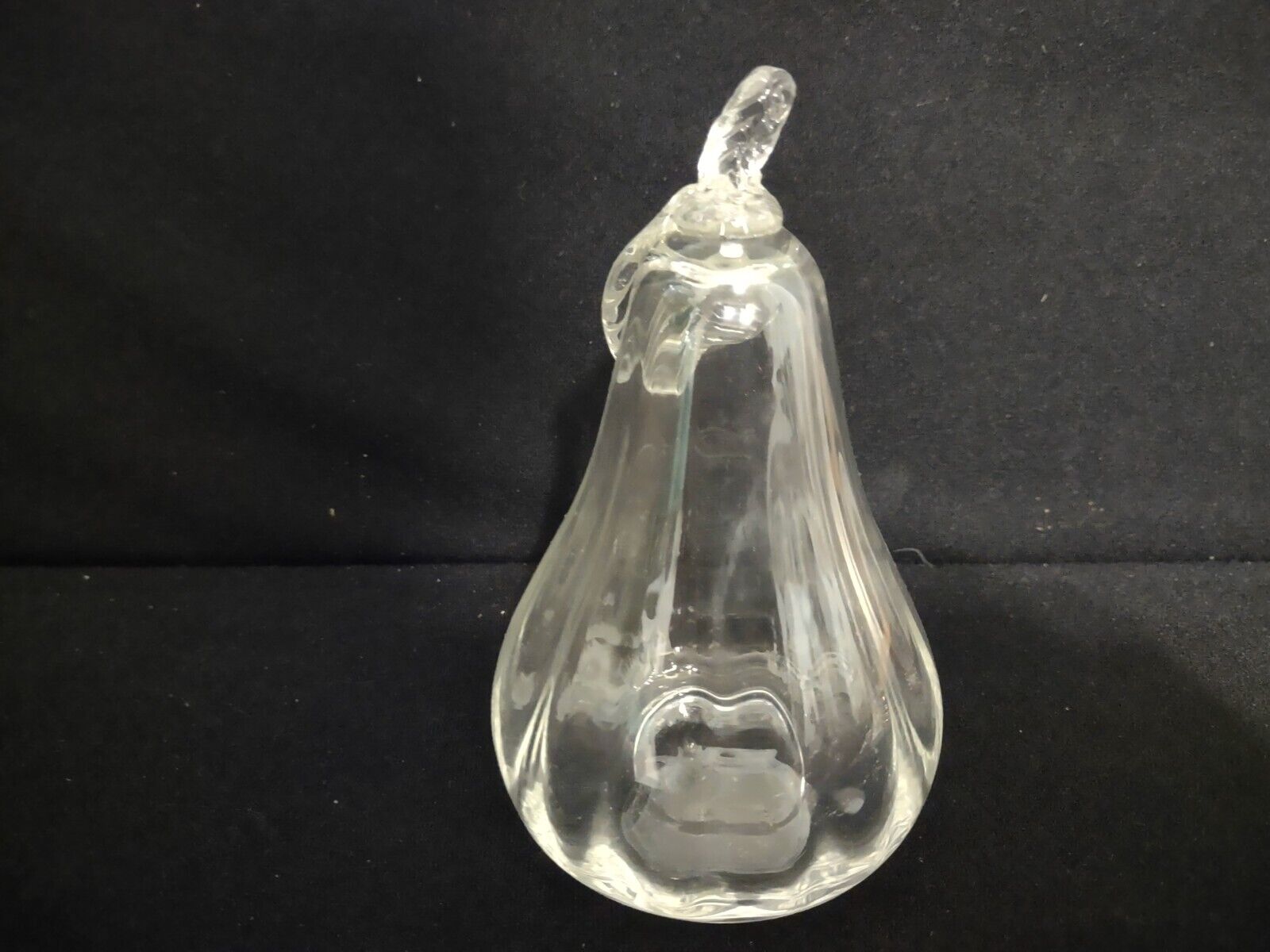Clear Glass Art Pear Decoration
