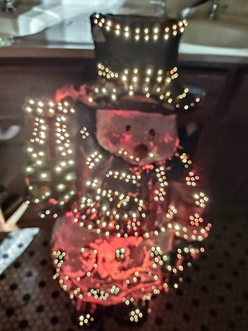 Vintage Fiber Optic Christmas Snowman Outdoor 32" (lot 3172c)