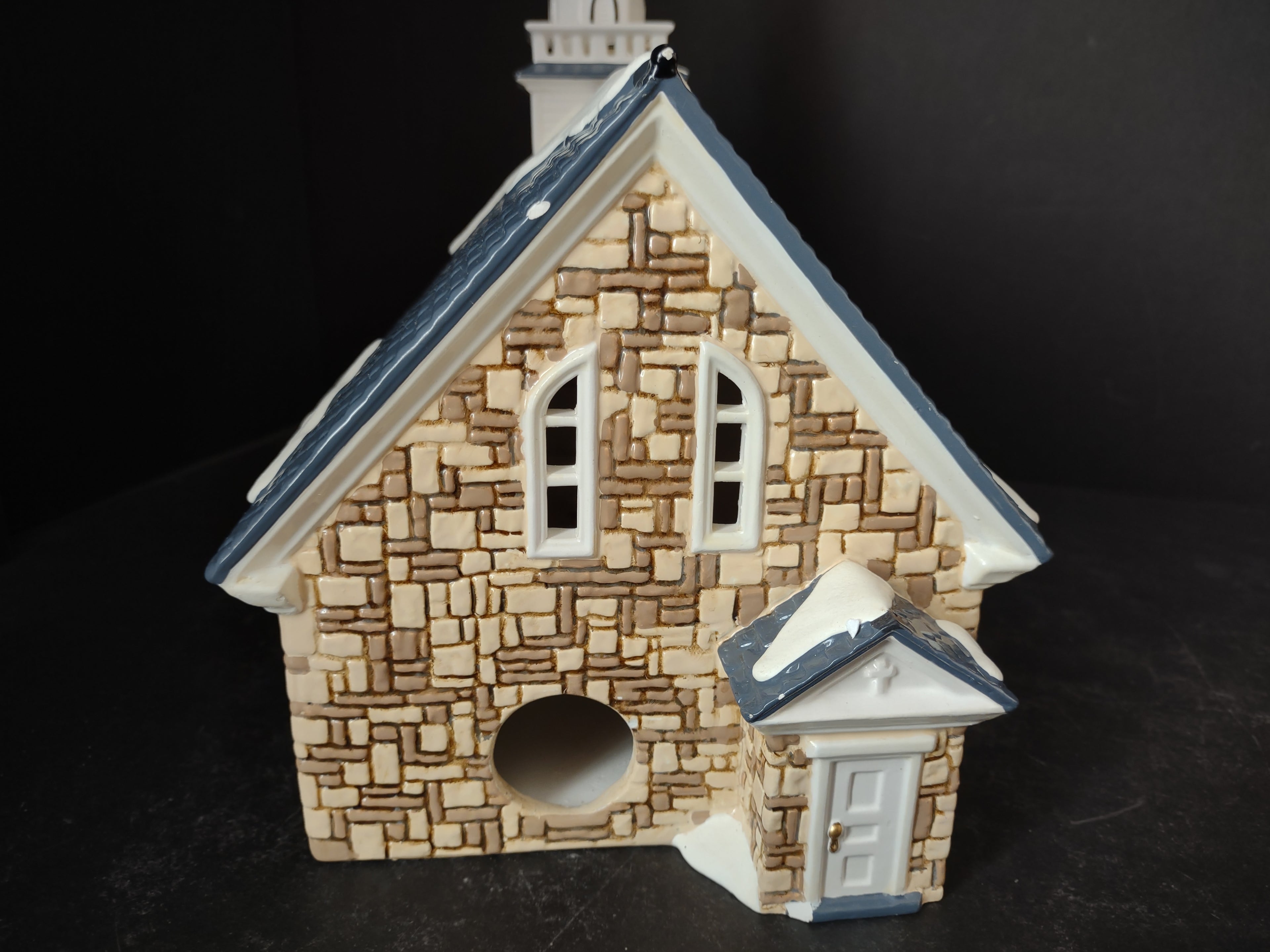 Vintage Christmas Dep 56 Snow Village Holy Spirit Church IMPERFECT (lot 3470)