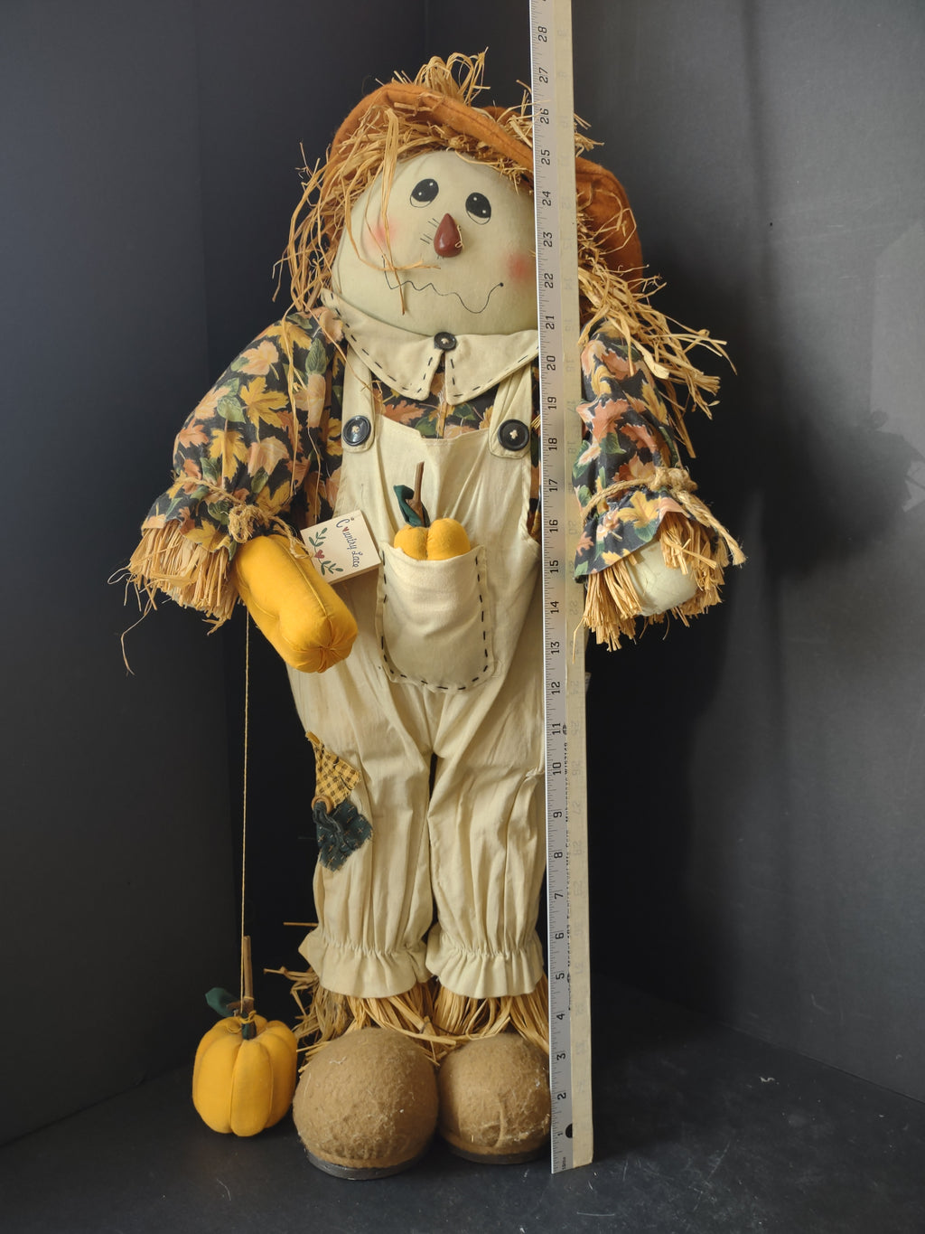 Halloween Fall 25" Country Lace Scarecrow Standing (lot 3078j)