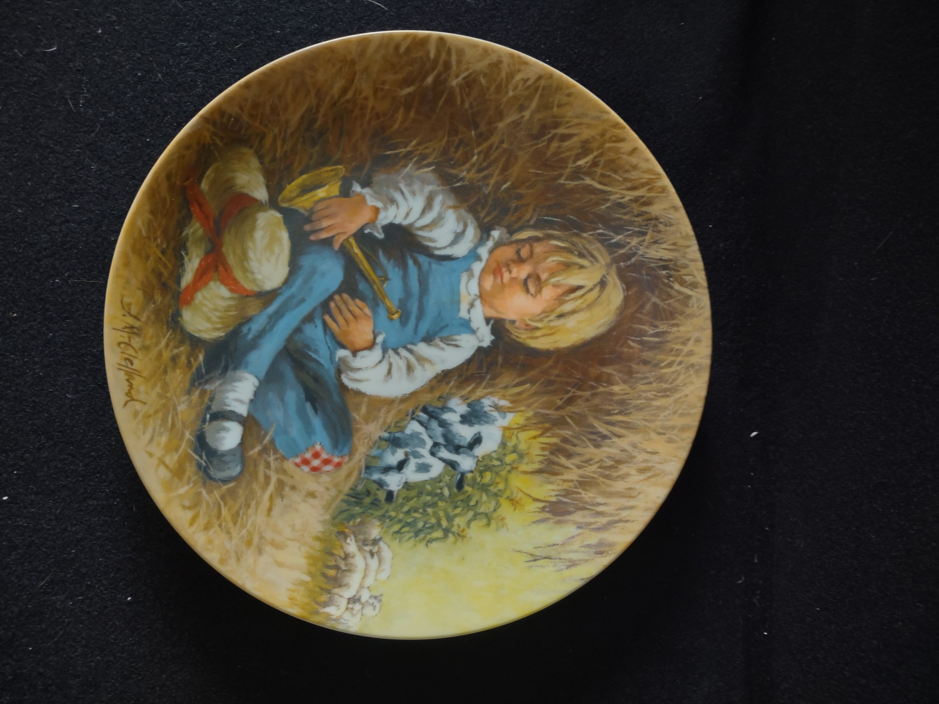 Vintage Mother Goose Collector Plate 2nd Issue Little Boy Blue (Lot 5114)