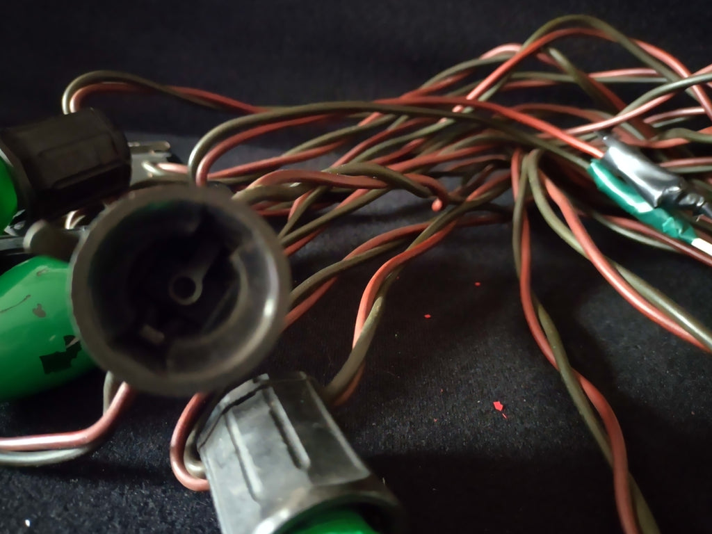 Christmas String Lights Vintage 15 Socket C9 Bulbs Works Paramount REPAIRED (lot 3298)