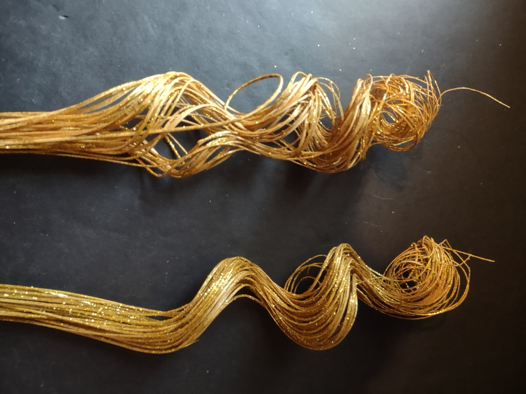 Christmas Decorations Gold Ting Ting Angels Iced Crystal Twigs (lot 1456)