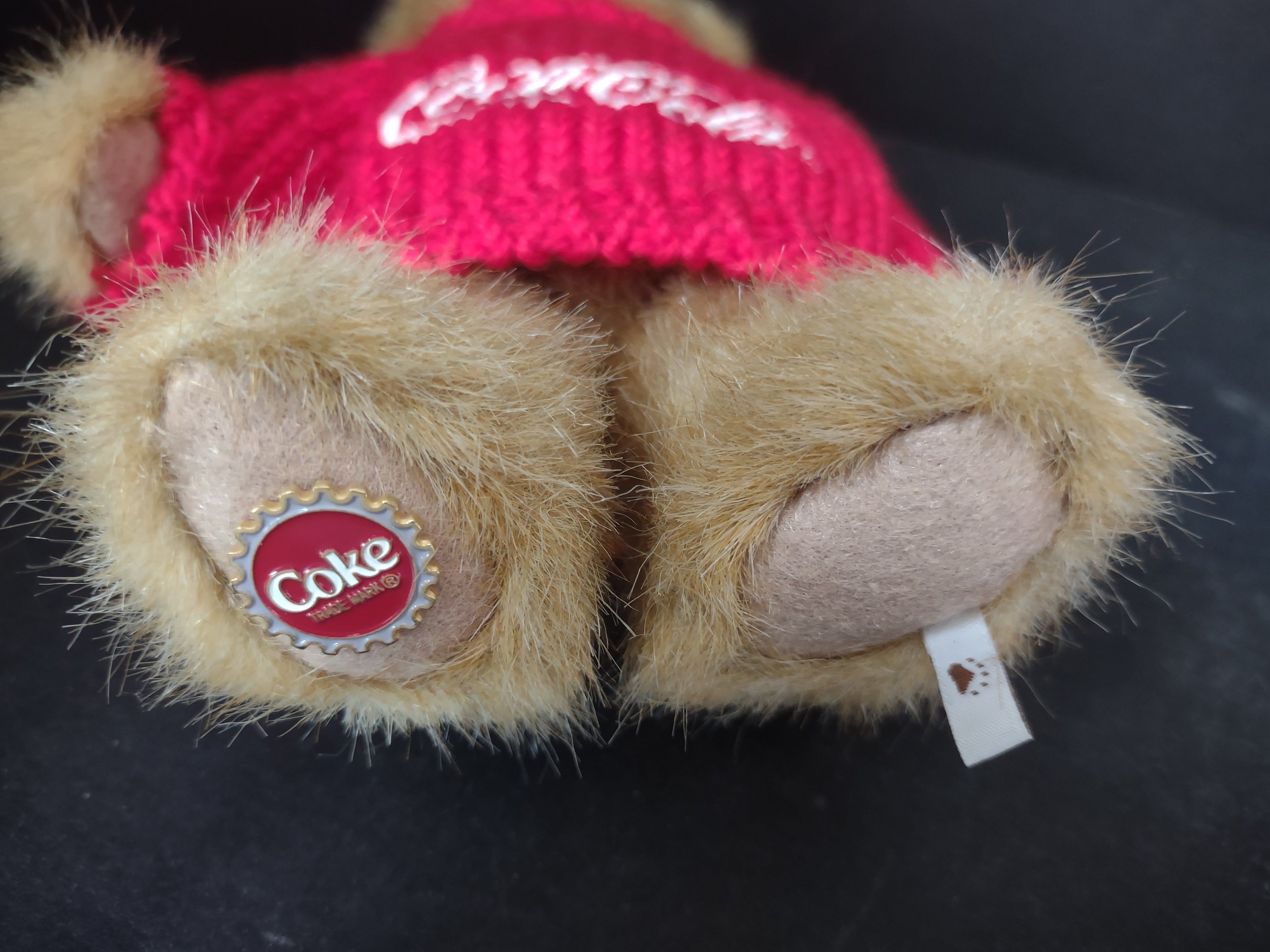 Vintage Collectible Coca-Cola Boyds Bear Plush Johnny Red Sweater 8" (lot 3128c)
