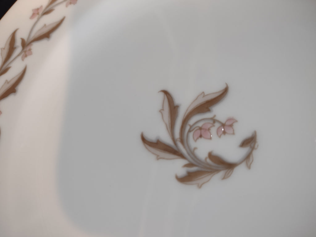 Vintage Minton 7" Dessert Plate Rosewood Bone China Pink Brown Gold X4 (Lot 5434