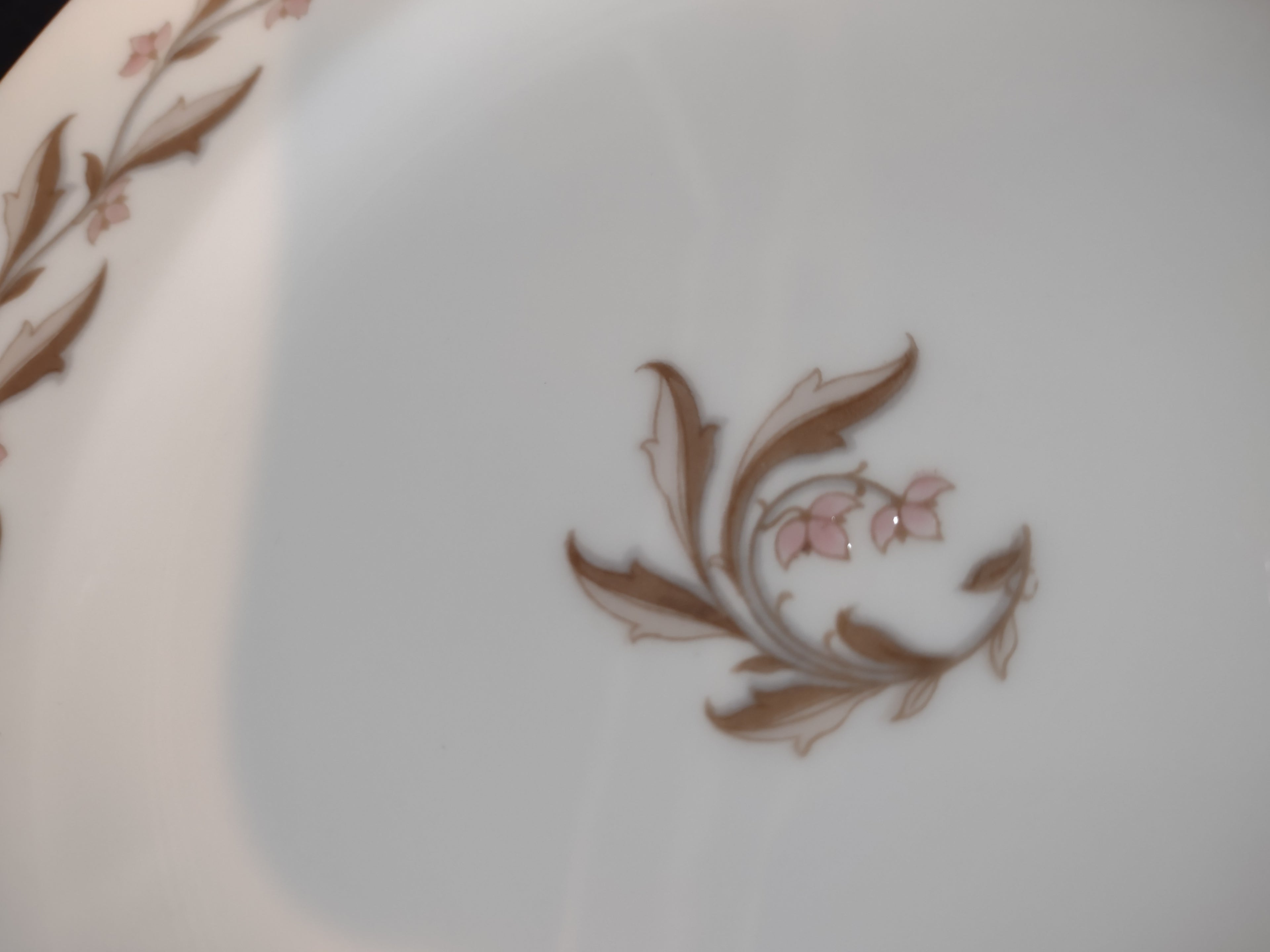 Vintage Minton 7" Dessert Plate Rosewood Bone China Pink Brown Gold X4 (Lot 5434