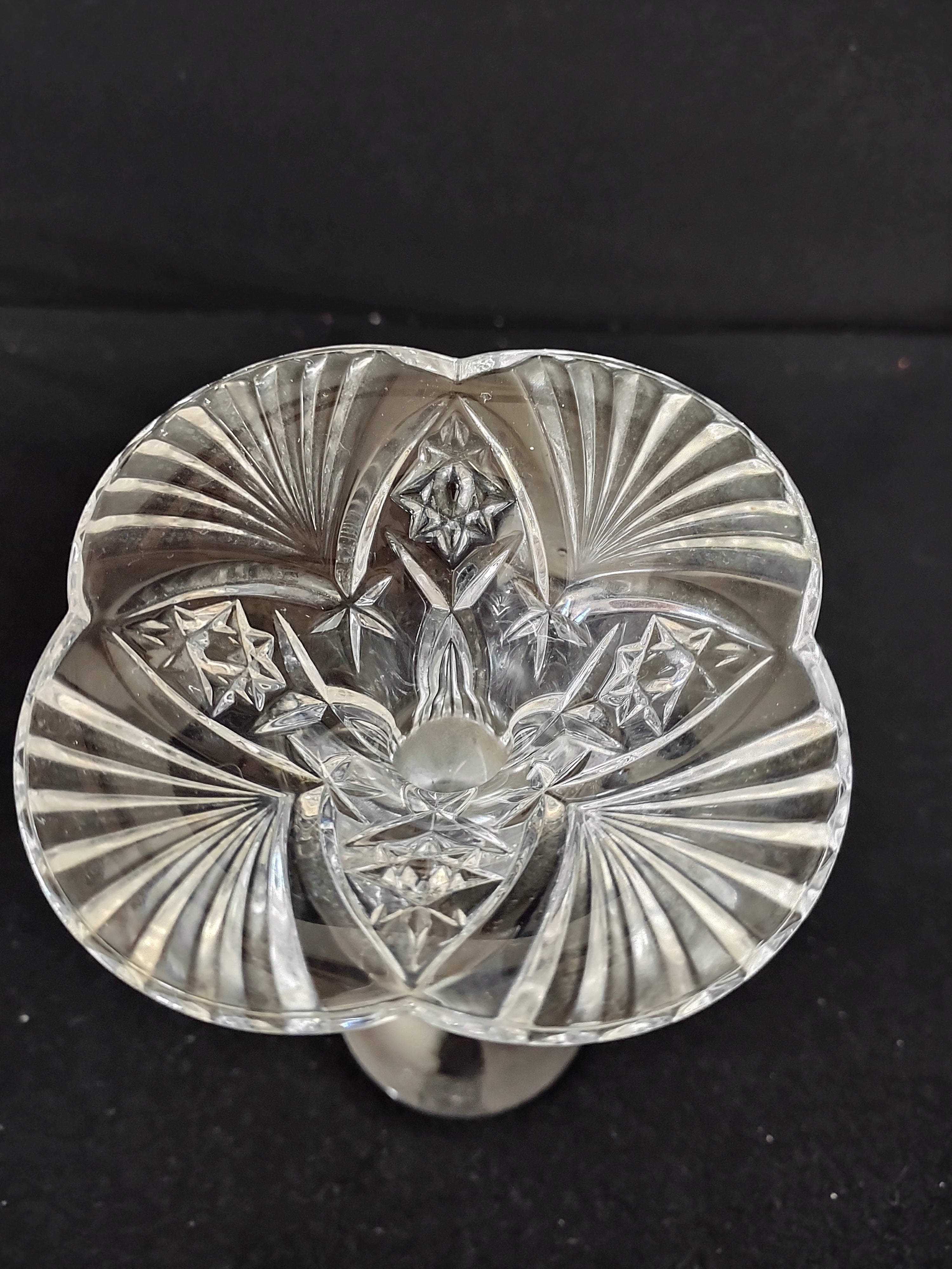 Vintage JG Durand Romantique Crystal Taper Candle Holder (Lot 3893)