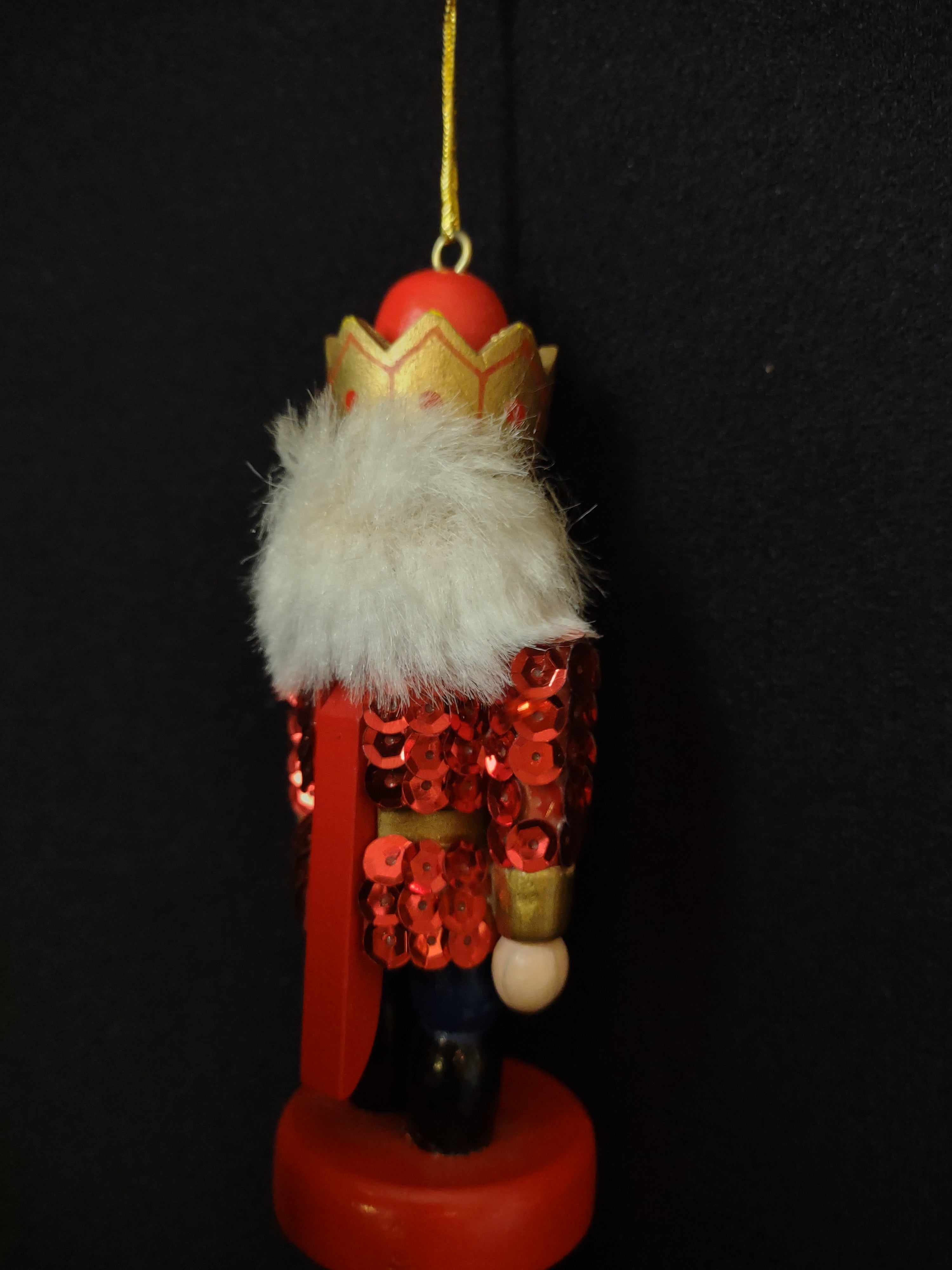 Christmas Soldier Nutcracker Village Ornaments Handcrafted Blue Red (lot 1598)