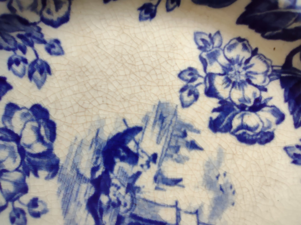 Vintage Spode Old Salem Blue Earthenware Plate English Transferware x 4 lot5816