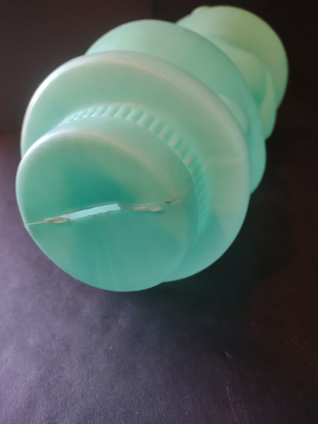Vintage Blow Mold Piggy Bank Turquoise 16" (lot 1465)