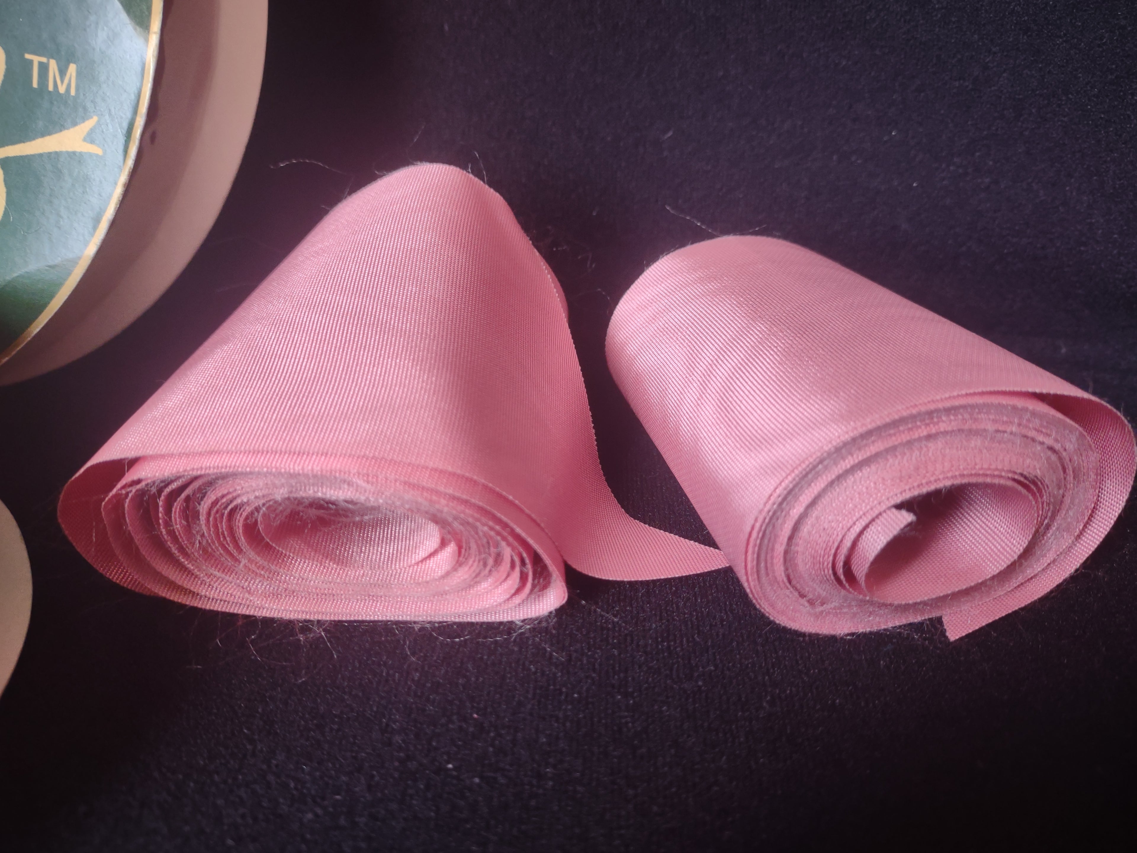 Lot of 2 Veltex Pink Ribbon 25 yrd each and 2-1/2" Wide Ribbon (lot 1691)
