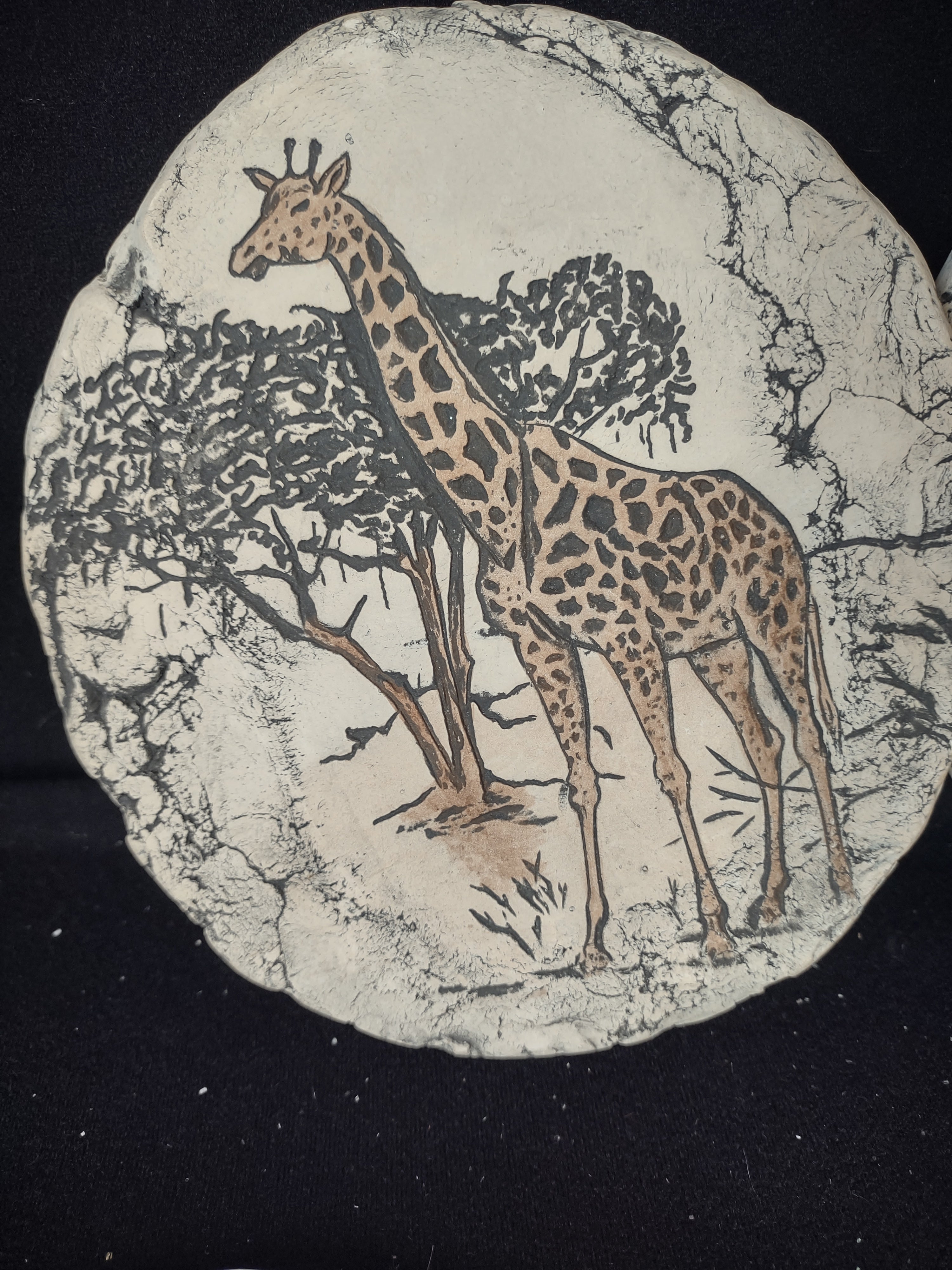 Shapes of Clay Set of 3 Mount St. Helen's Ash Elephant Zebra Giraffe (lot 2373 )