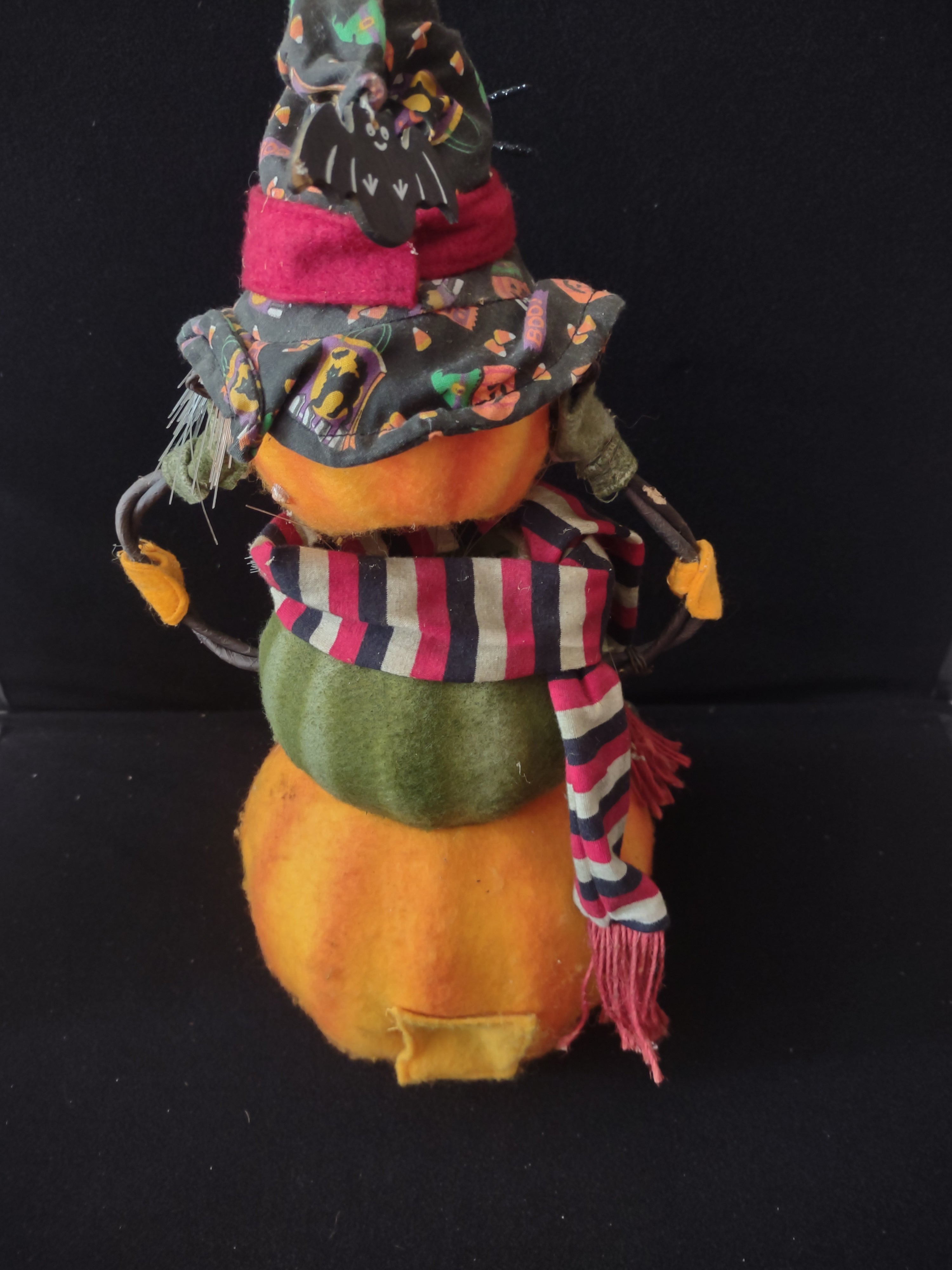 Vintage Touch Activated Fiber Optic Sound Pumpkin Scarecrow Lifts Head (Lot 3509