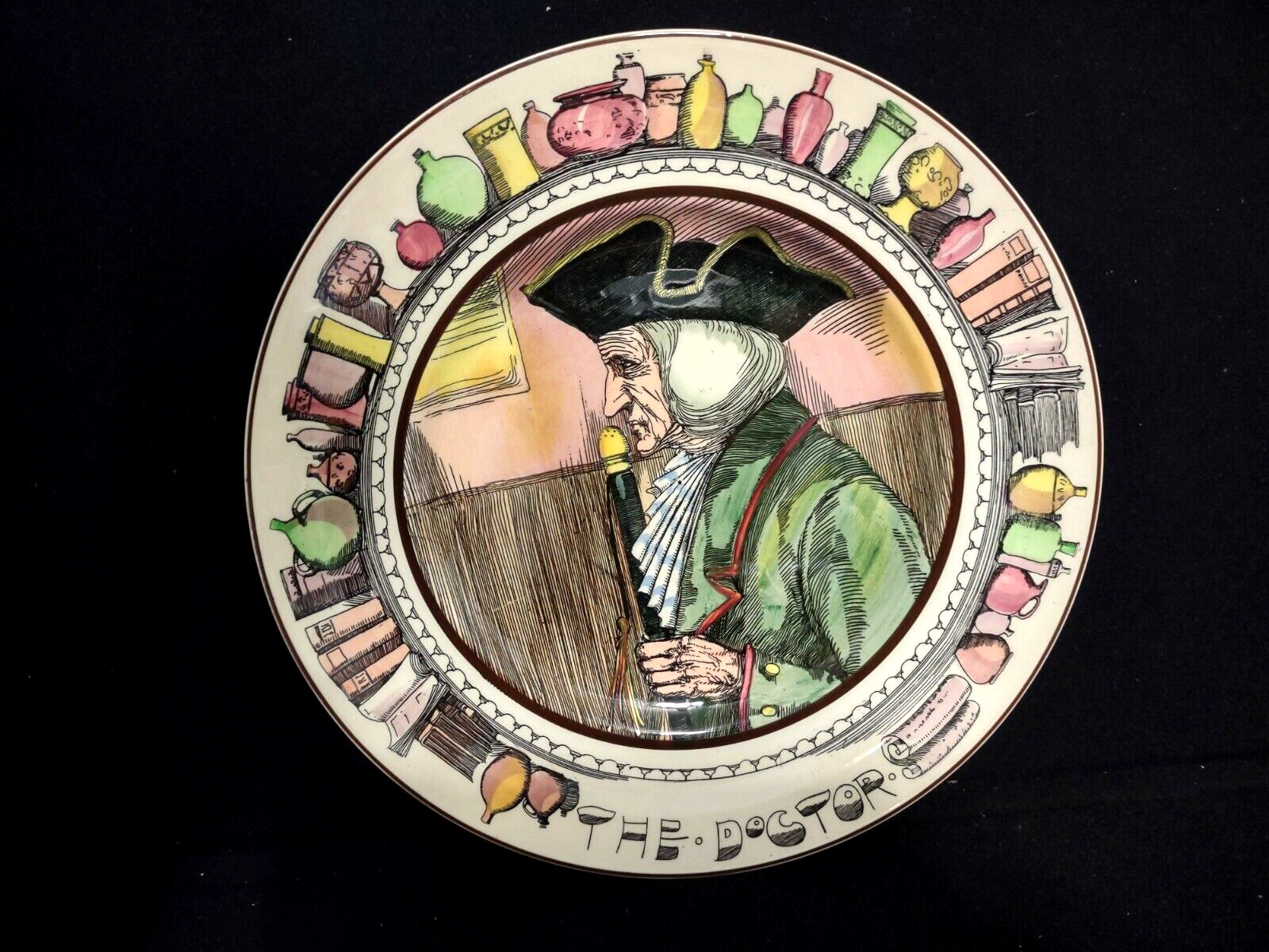 077 Vintage Collectible Royal Doulton The Doctor Plate 10-1/2"