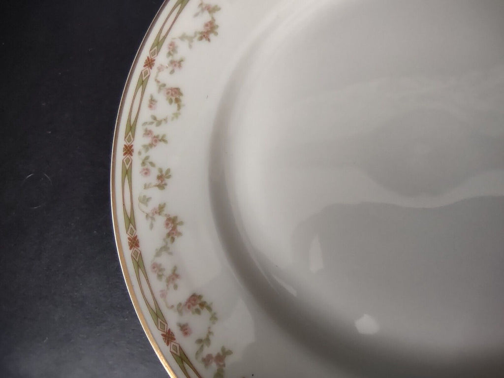 Haviland Limoges Schleiger 346 Red Rose 3 x Salad Lancheon Plate 8-1/2" (lot 545