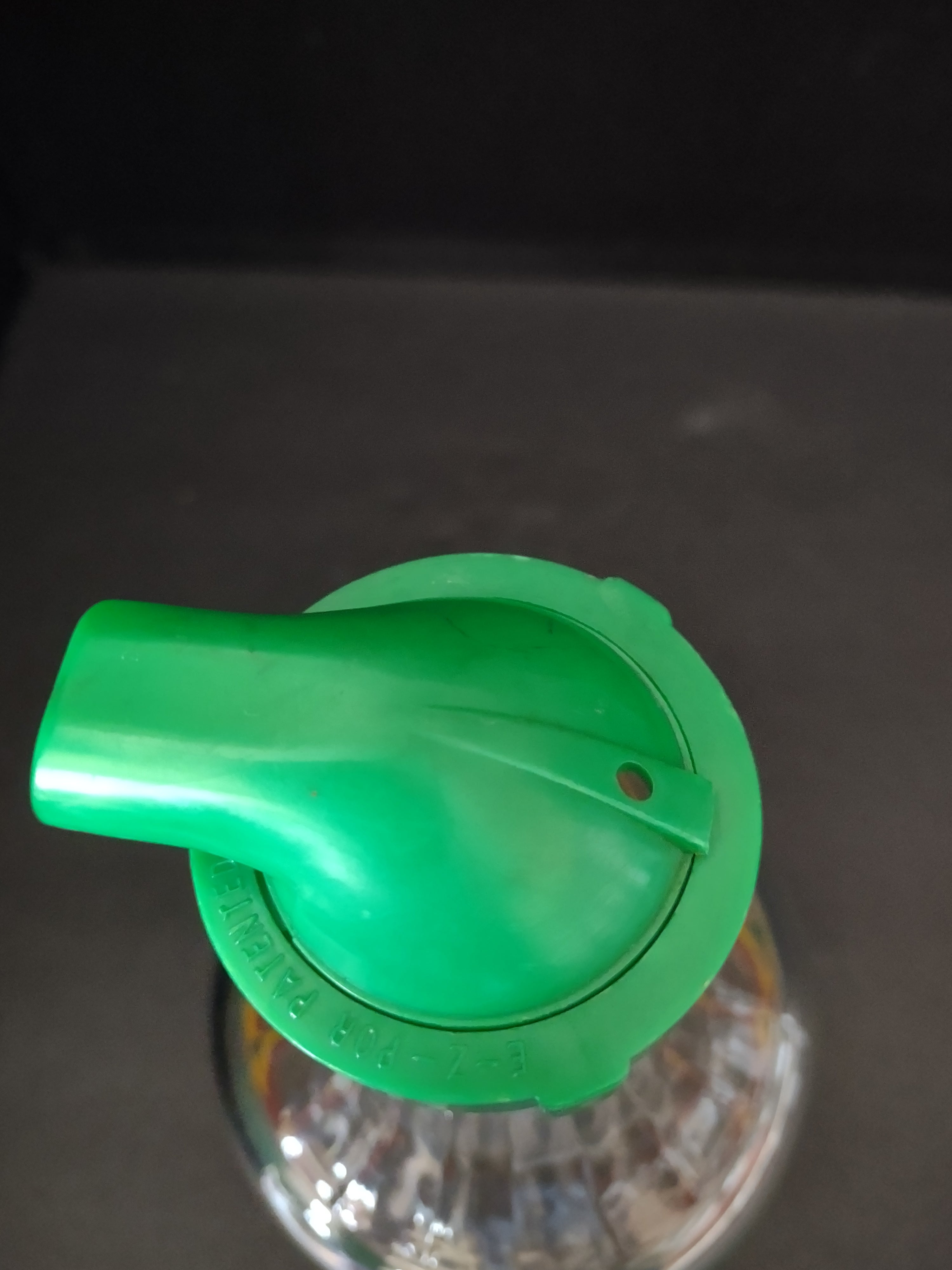 Vintage Duraglas 32 Oz Juice Bottle Clear Glass Red Yellow Green EZ Por (Lot5315