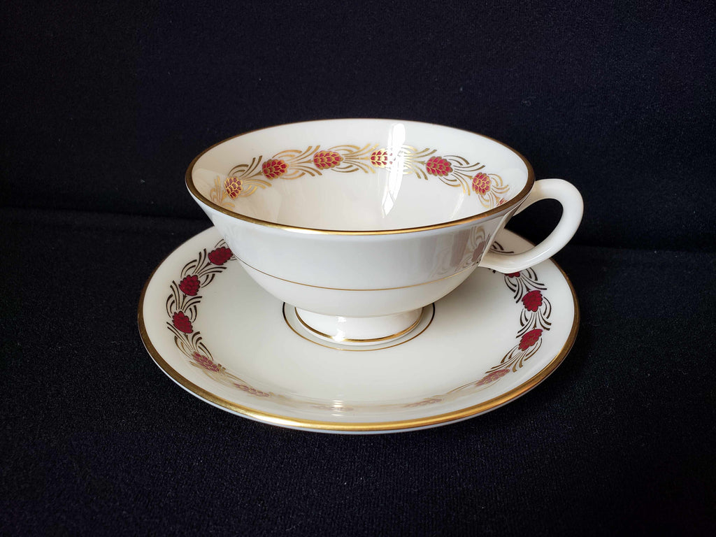 Vintage Lenox Pinehurst O-407-R Tea Cup with Saucer (lot 1937)