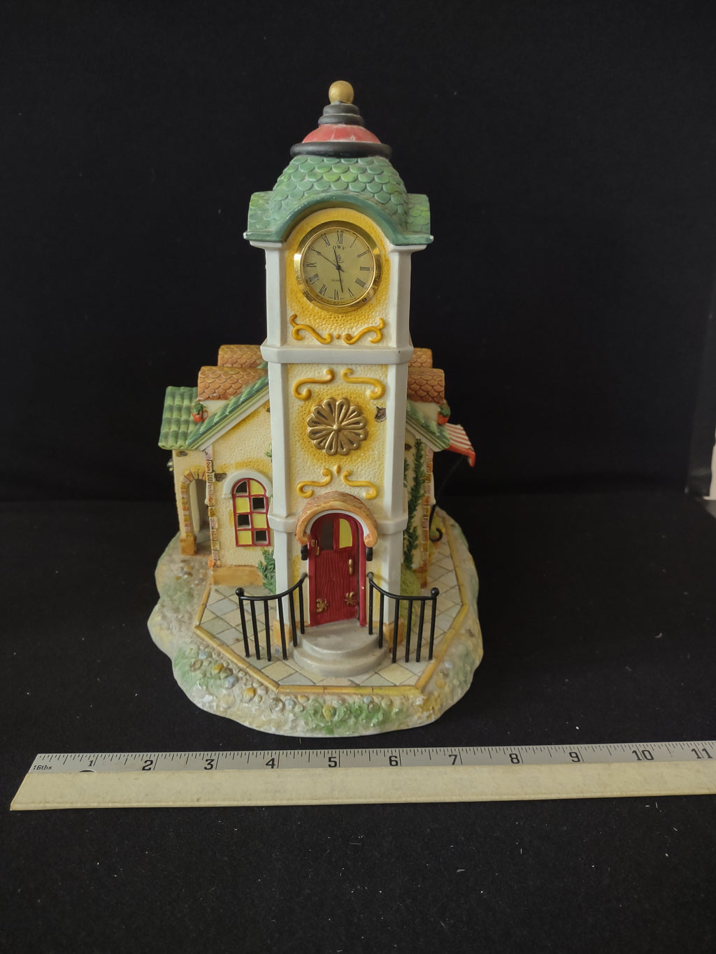 PartyLite Olde World Village Clock Tower #4 Tealight Candle Clock Works(Lot 3627