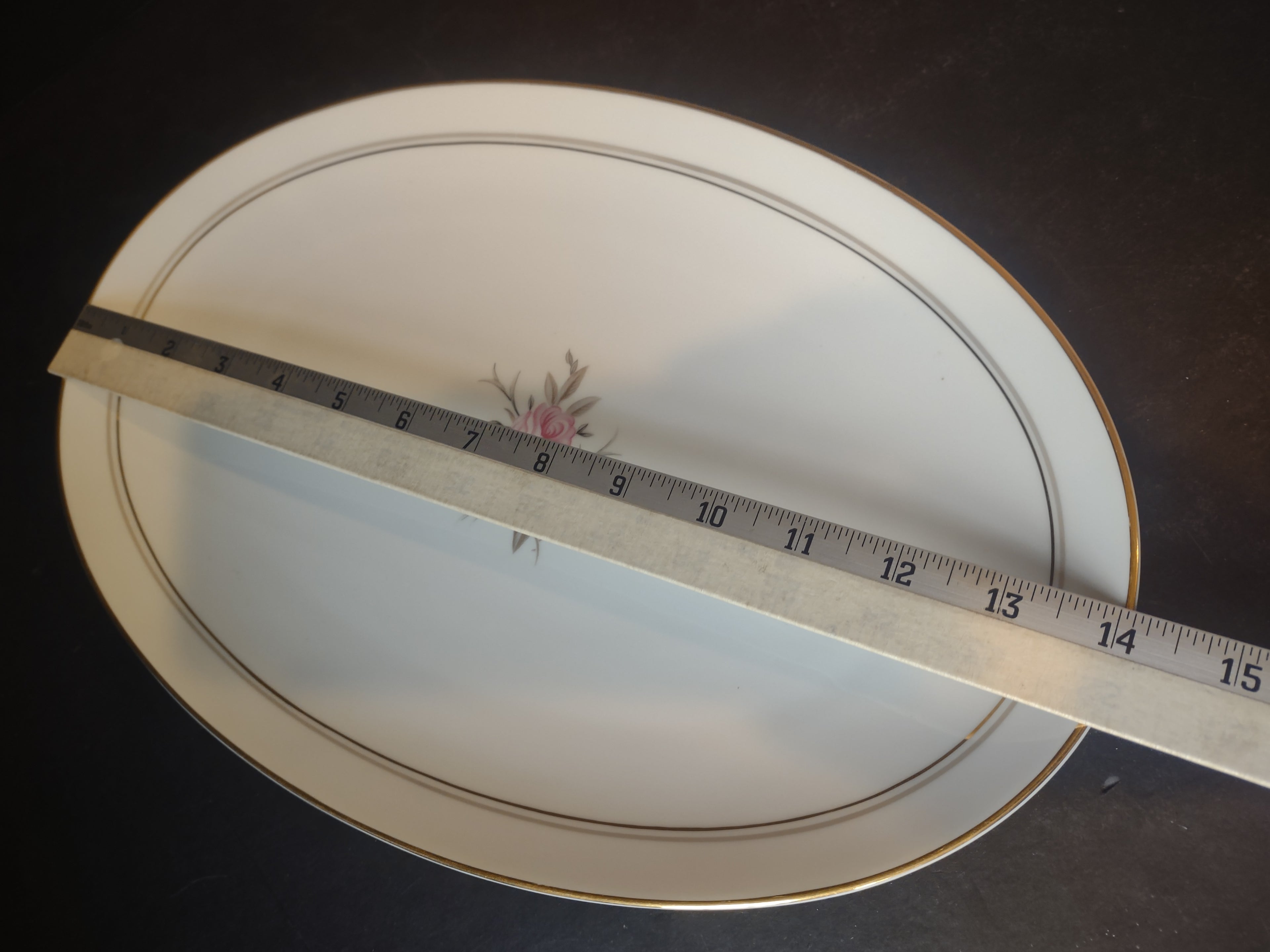 Vintage Noritake Japan Serving Platter Rose Daryl 14" (lot 2615)
