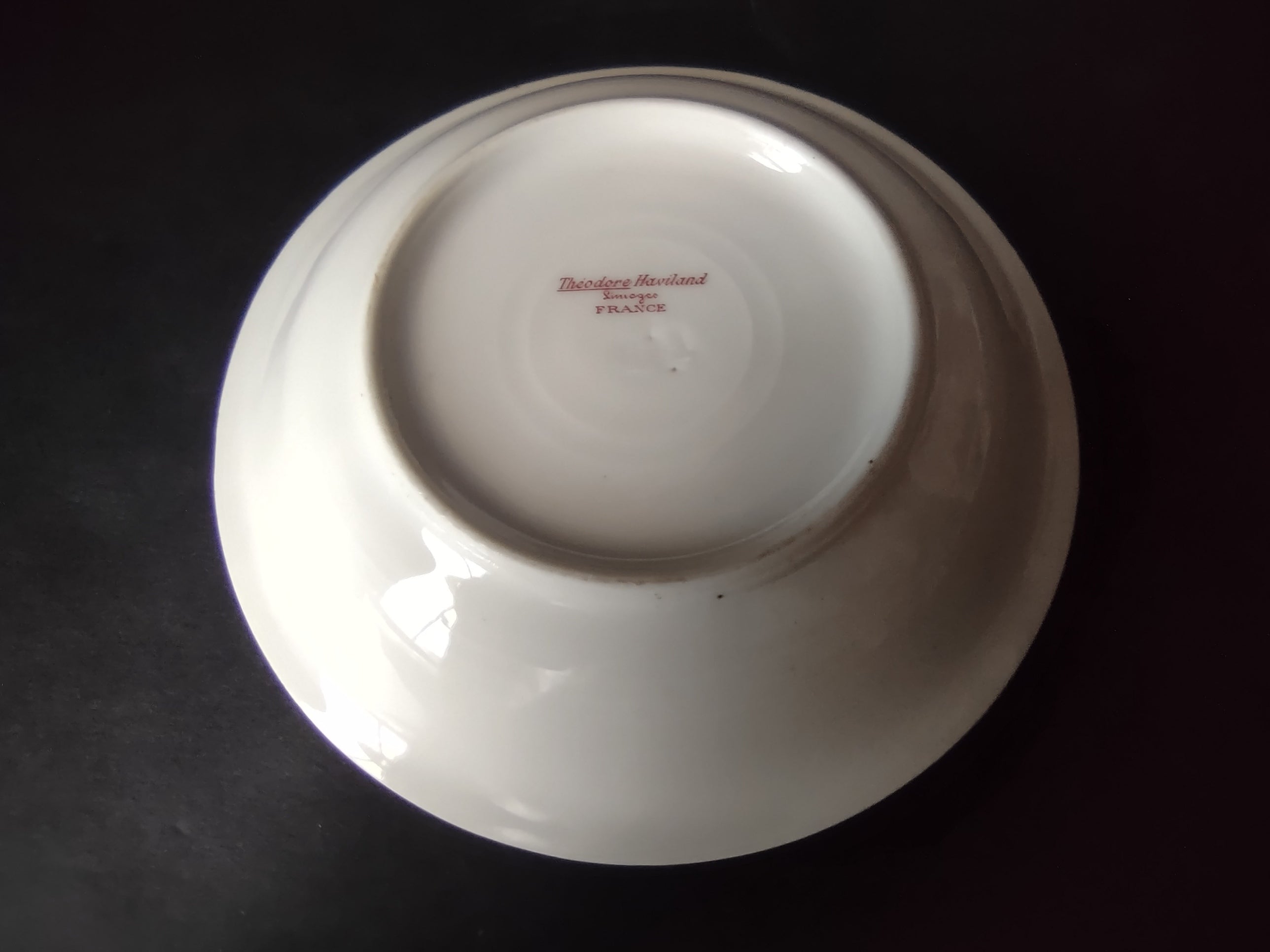 Haviland Limoges 8 x Small Bowl Rose White Purple Flower Moss (lot 900)