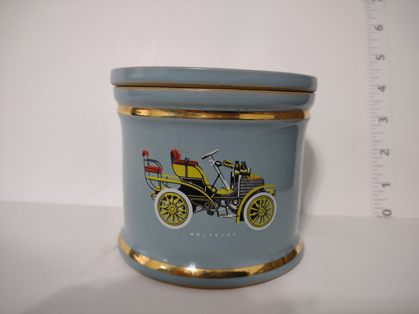 Vintage Denby Ceramic Blue Jar Daimler Austin Wolseley (lot 247)