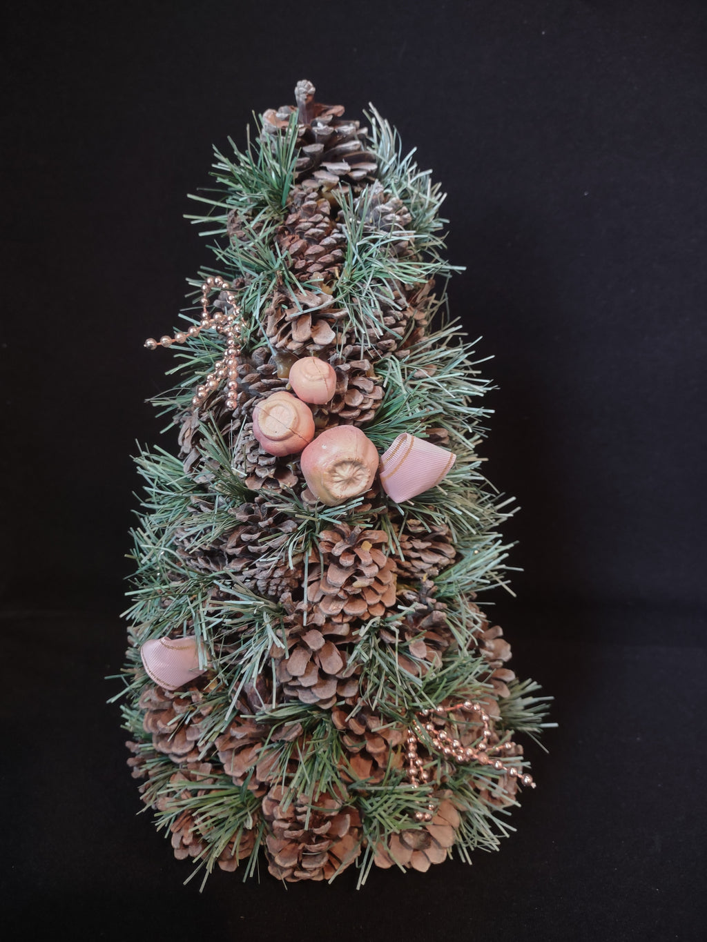 Mini Christmas Tree 12" Victorian Pink Pine Cone (lot 1686)