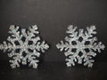 Christmas Ornament Snowflake x 12 VERY Glittery 4" (lot 3350)