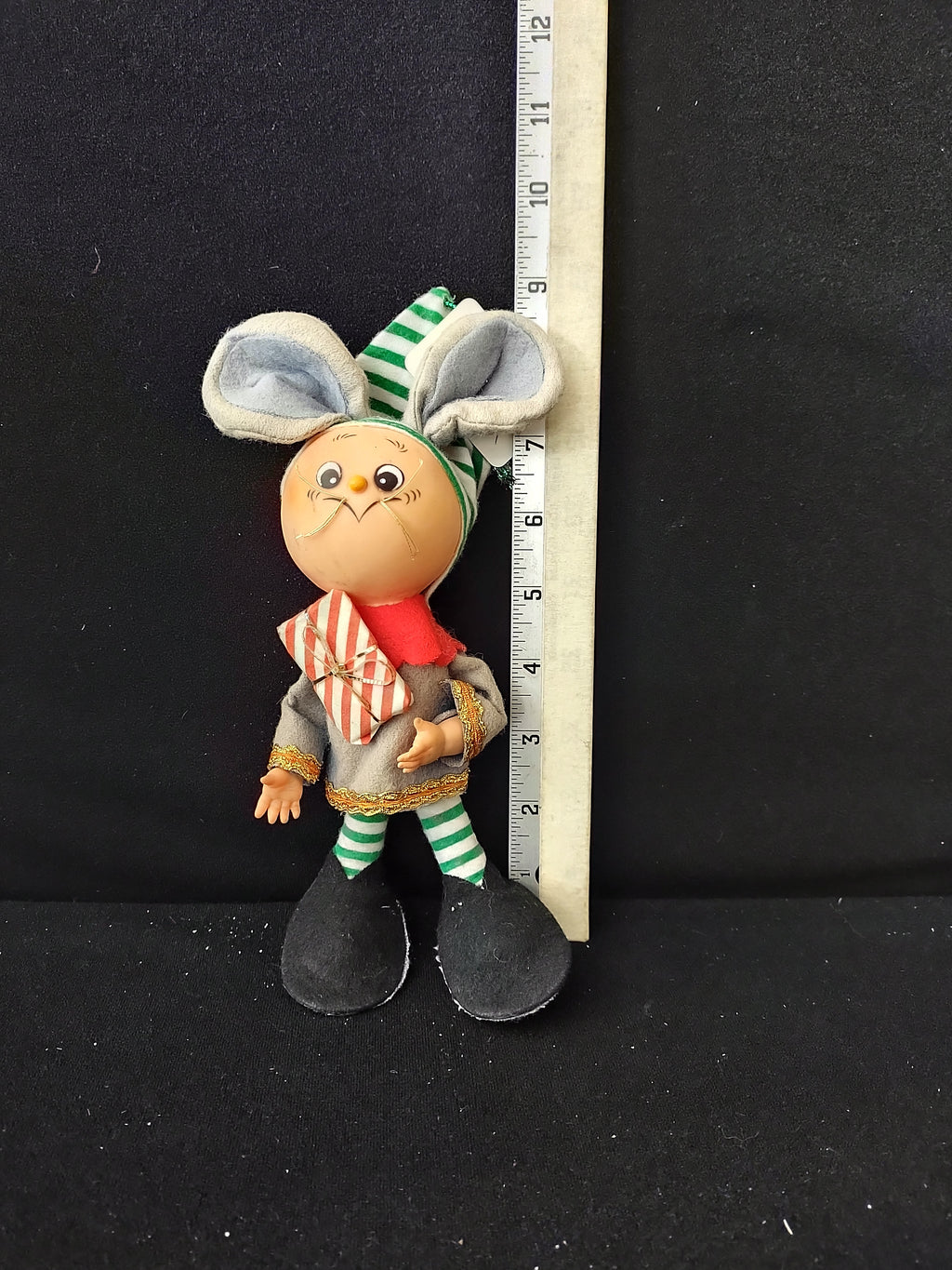 Vintage Christmas Mouse Elf Ornament Made In Japan (Lot 3643)