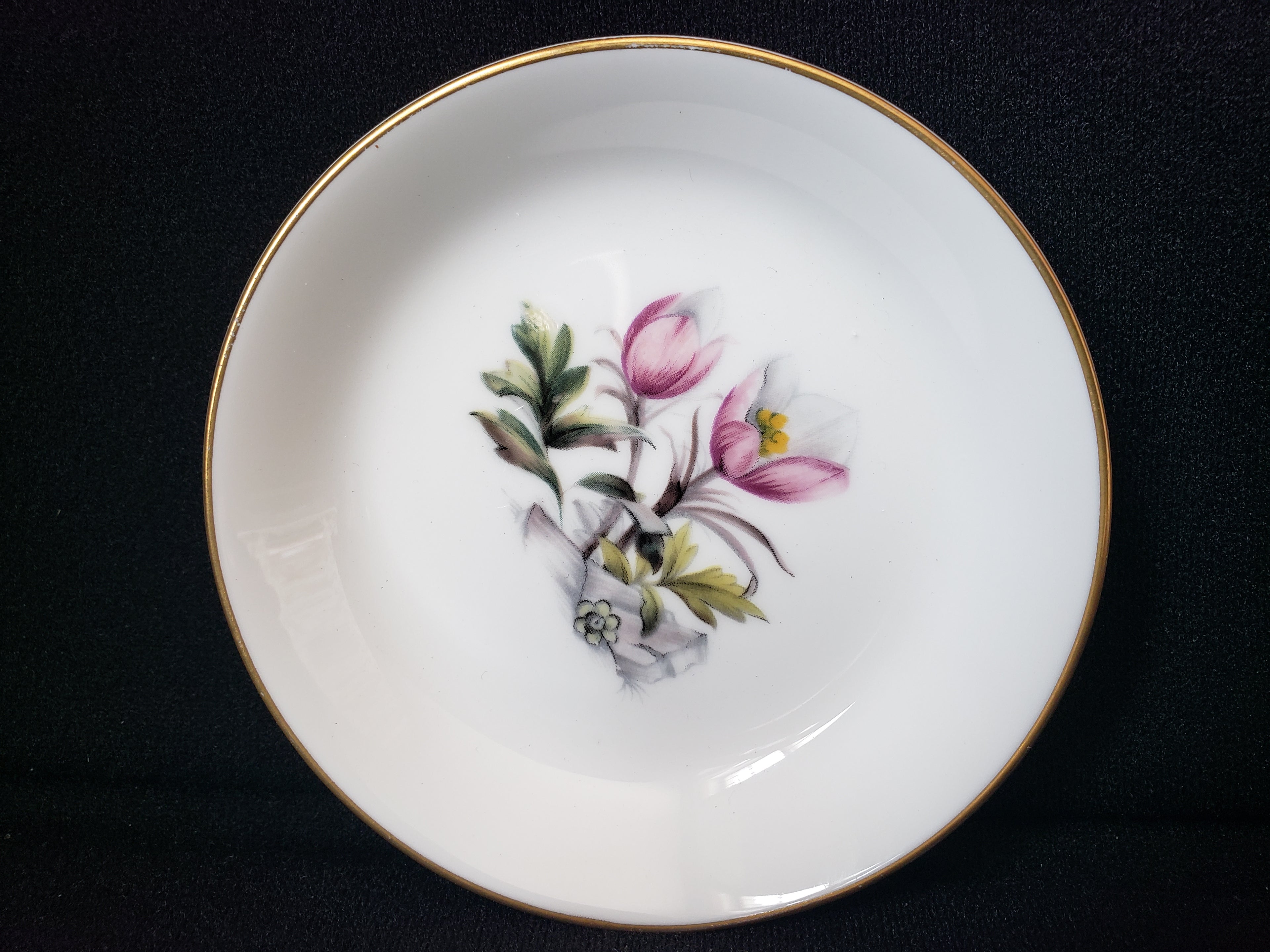 Vintage Royal Worcester Spring Flower Coaster Fine China Small Dish 4" (lot 2067)