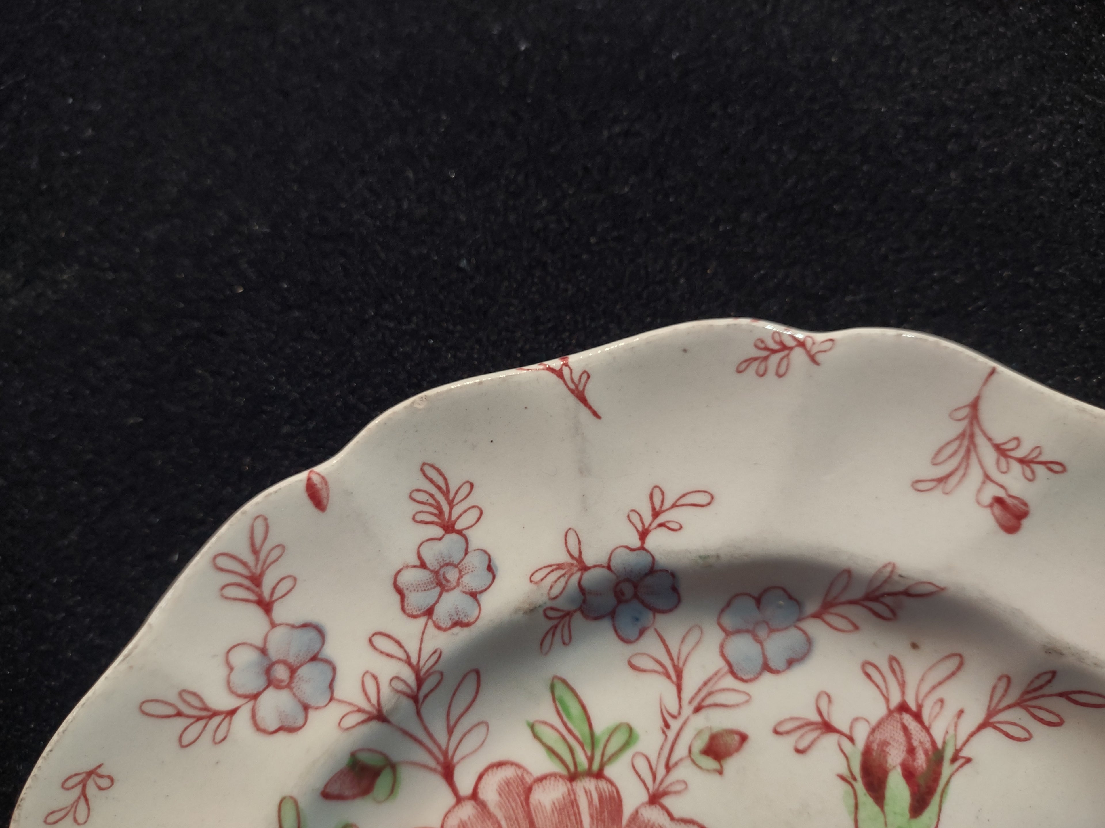 Vintage Small Bread Butter Plate Rose Chintz Johnson Bros Red Stamp (lot 5692)