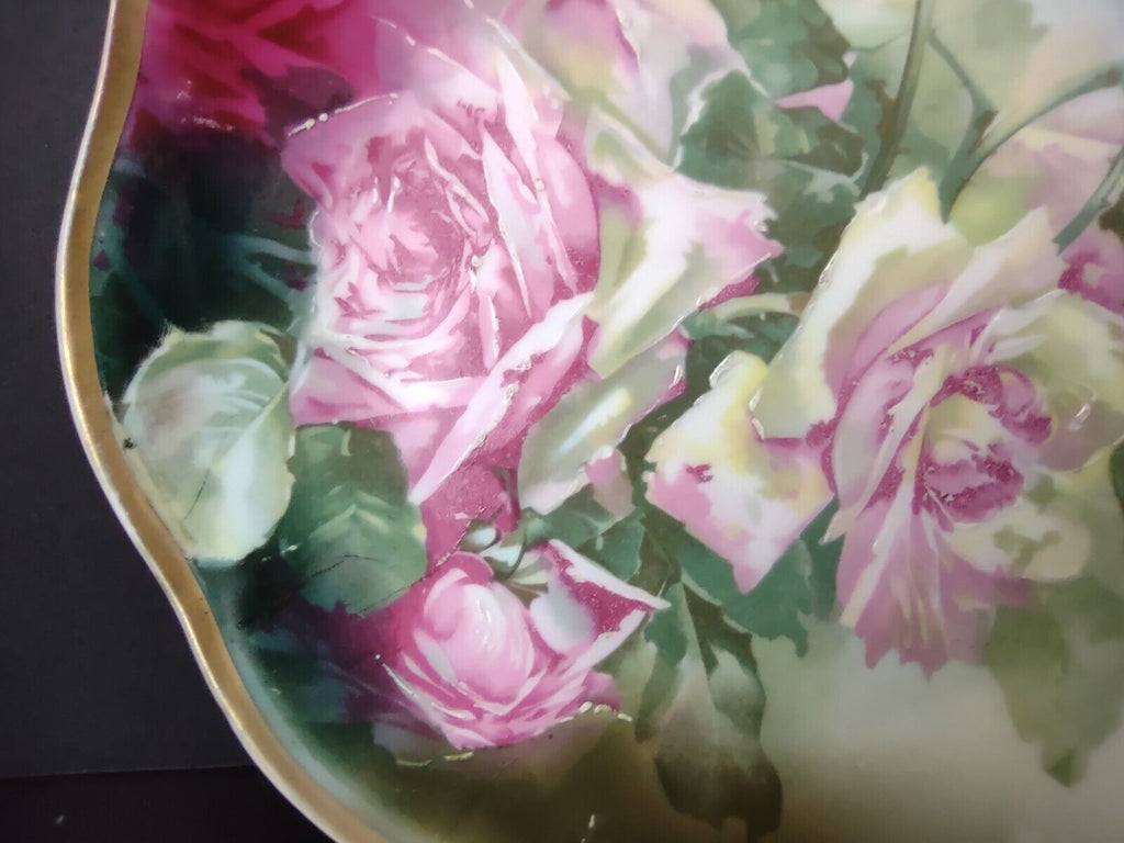 Vintage Germany Bavaria Mignon La France Pink Rose Cabinet Plate (lot 714)