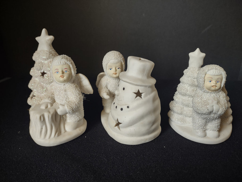 Lot of 3 Snowbabies Candle Holder (lot 1580)