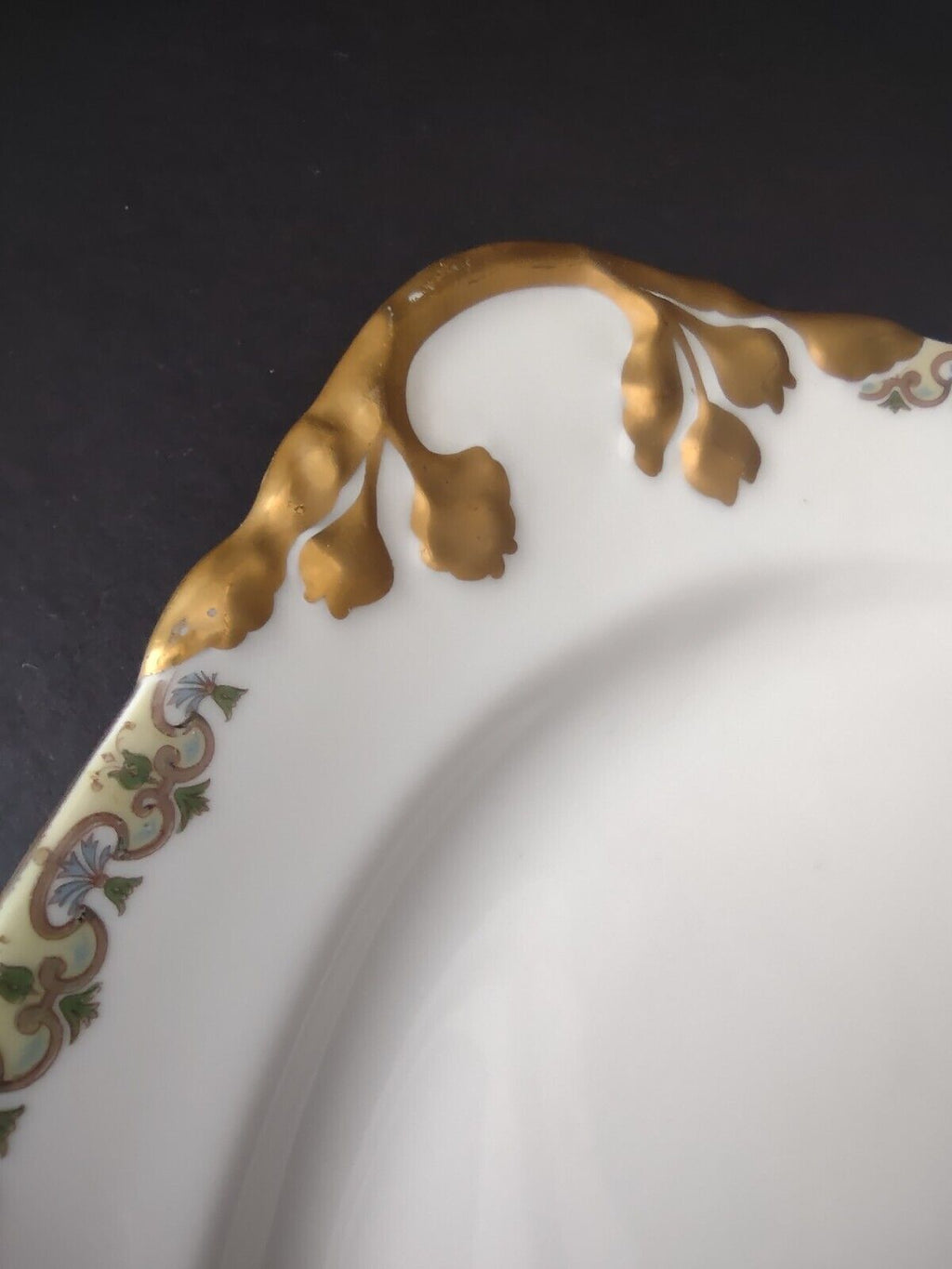 Wm Guerin France Limoges Set 4 x Serving Platter Plate Bowl Gold Trim (lot 533)