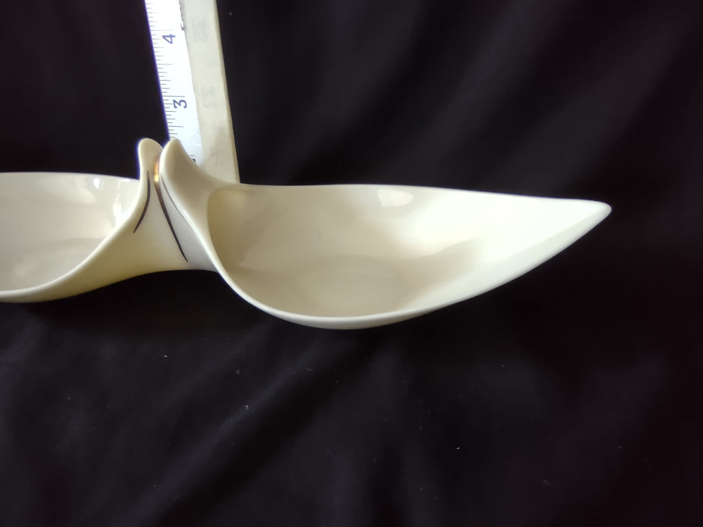 Vintage Lenox Double Condiment Serving Dish (lot 1982)