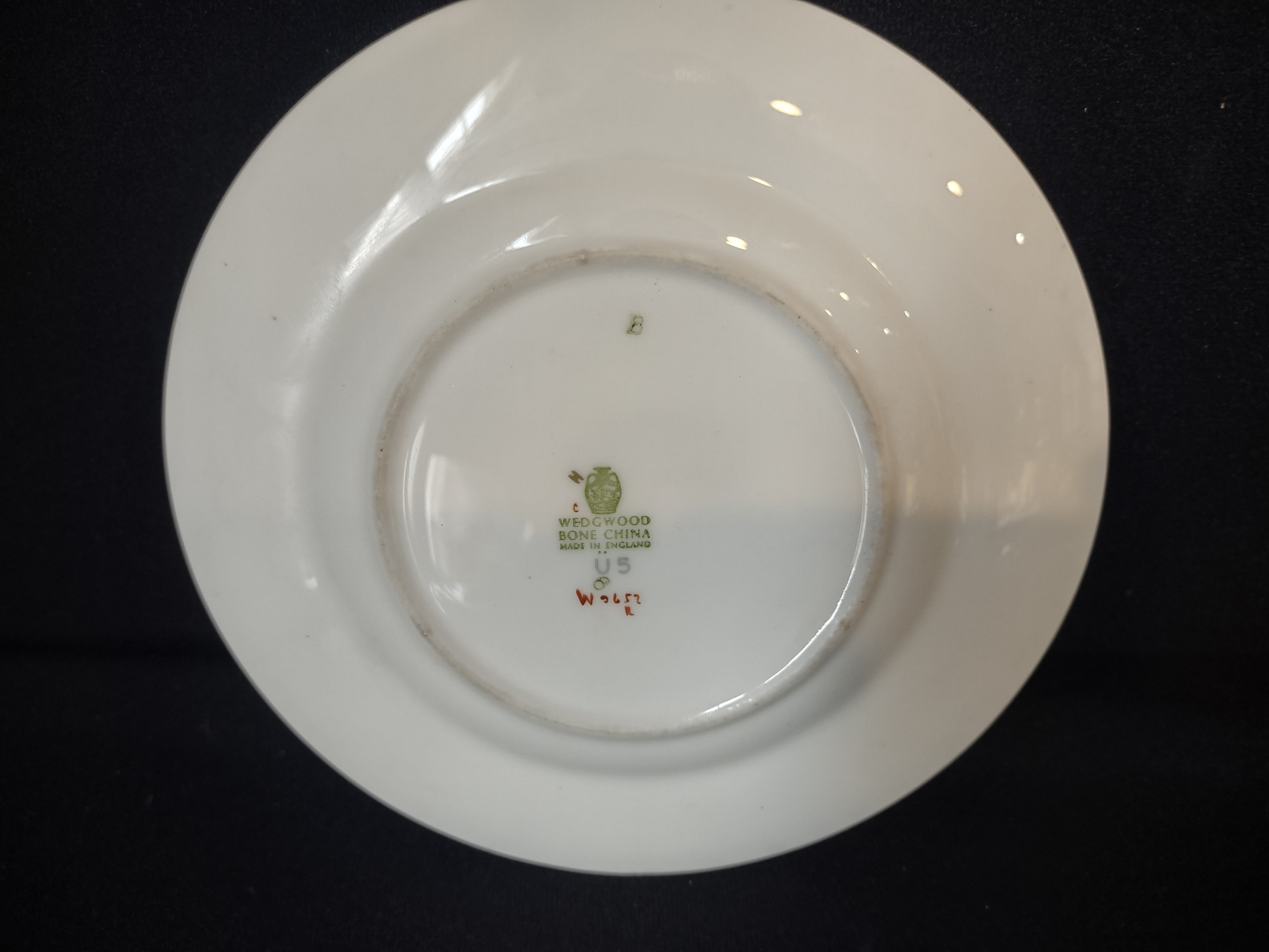 Wedgwood Pimpernel Pink Bread Butter Plate 6" Green Stamp (lot 2763)