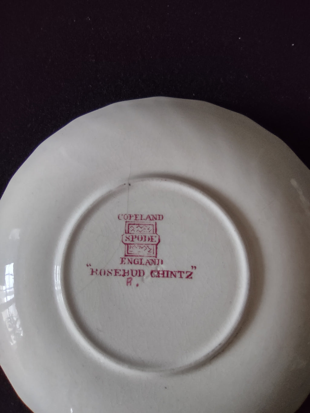 Vintage Copeland Spode Saucer Rosebud Chintz English Countryside (Lot 5772)