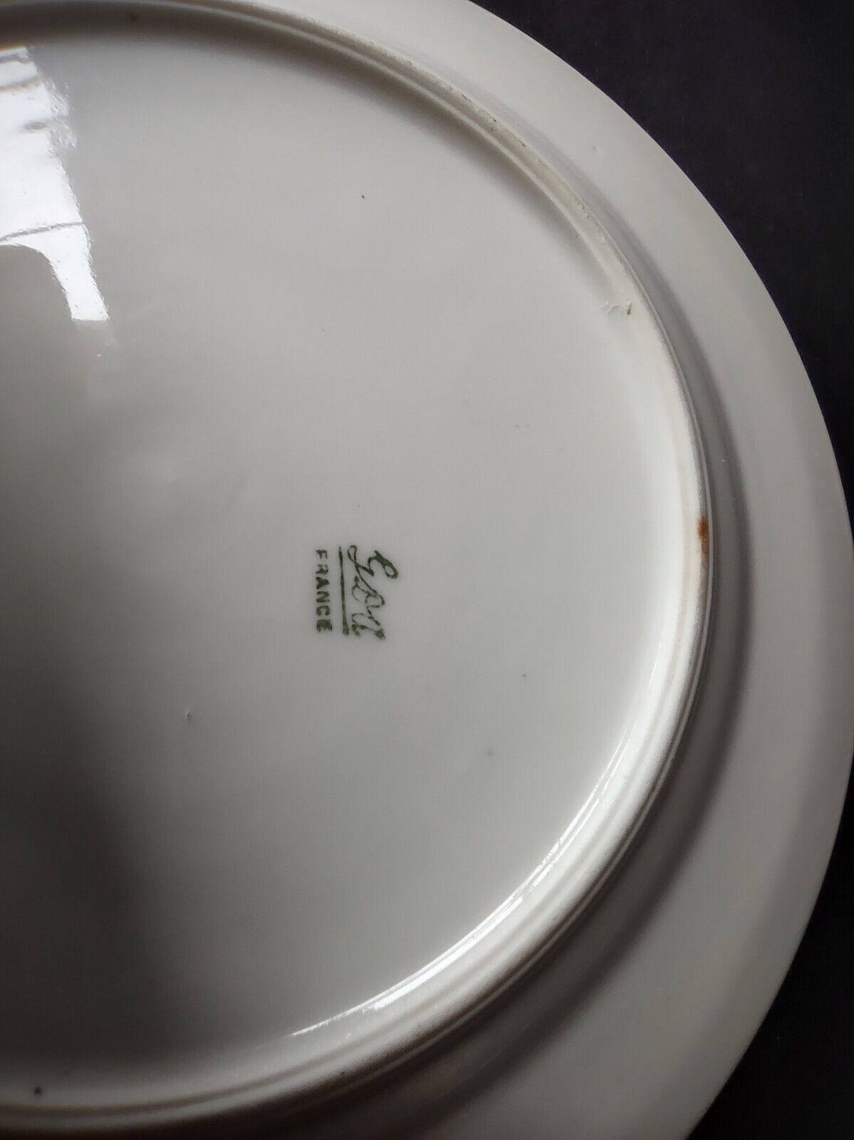 GDA Limoges France Gold Trim Bread Butter White Plate 6-1/4" (lot 665)