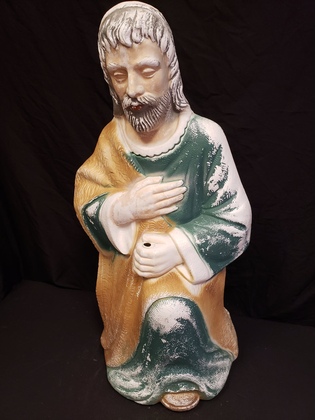 Vintage Christmas Outdoor Green Joseph NO STAFF Blow Mold 27" (lot 2259)