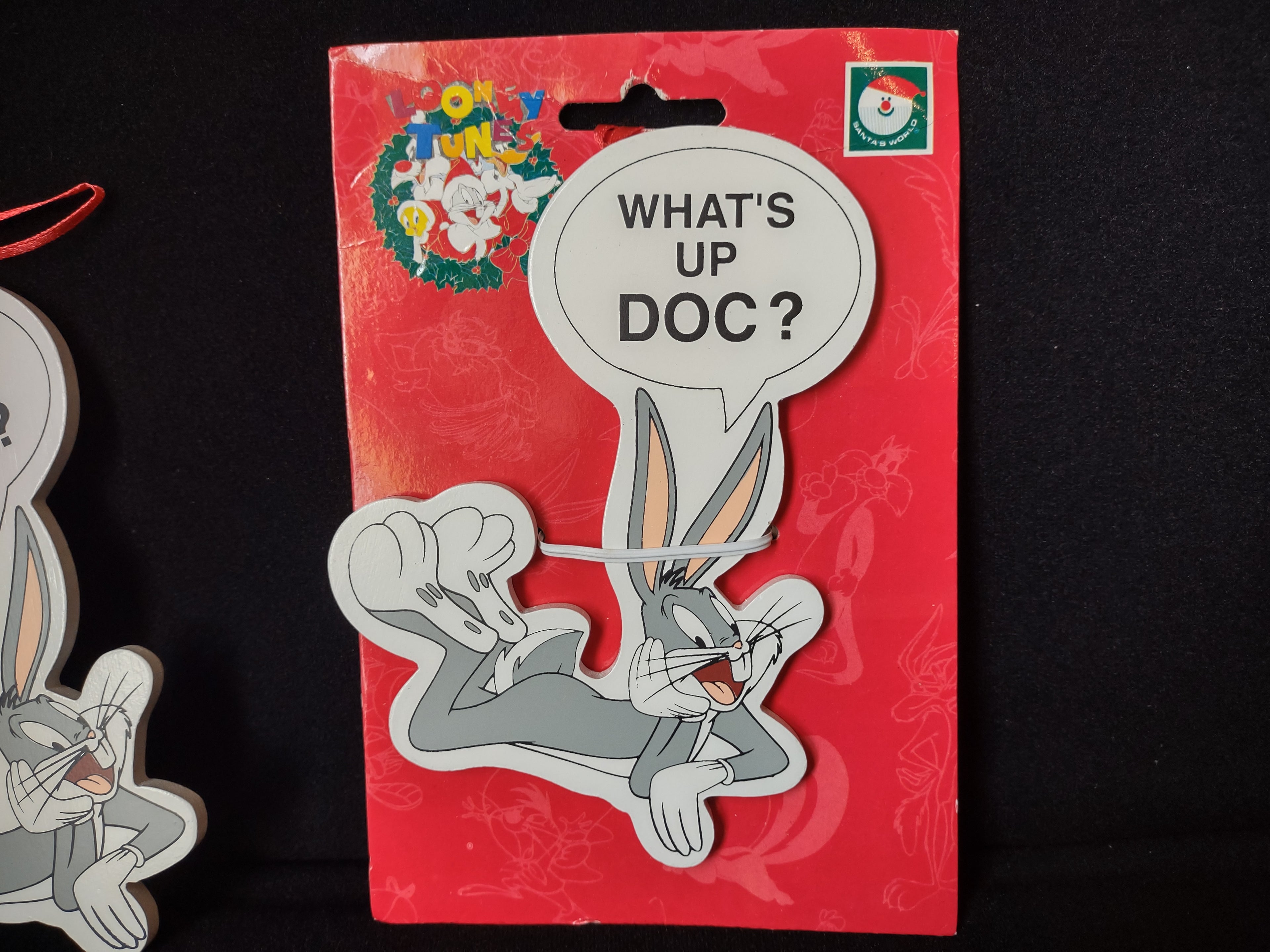 Set of 2 Looney Tunes Ornaments Warner Bros. Santa's World Christmas (lot 1599)