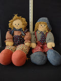 Halloween Americana Seated Raggedy Anne And Andy Rag Dolls (Lot 3355)