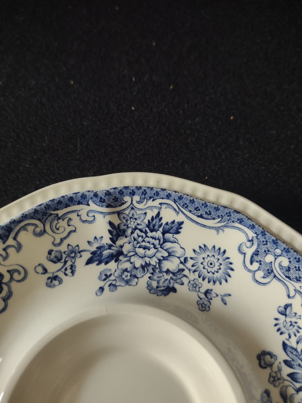 Vintage Kensington Staffordshire Saucer Ironstone Balmoral Blue (Lot 5588)