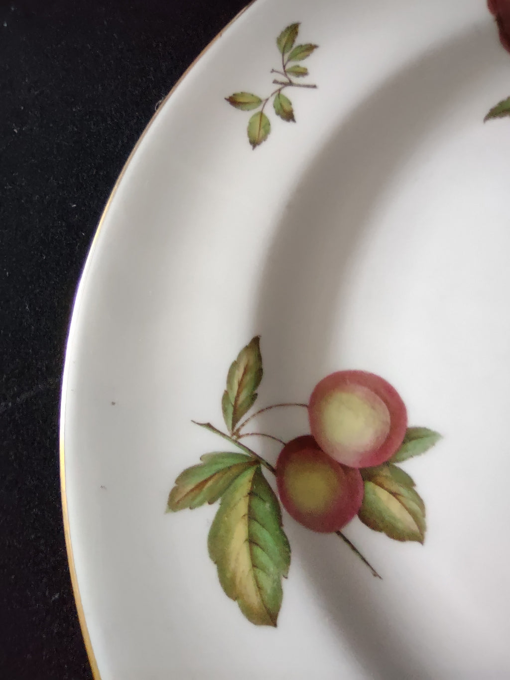 Vintage Spode Dinner Plate Blenheim Bone China Fruit Gold Trim (Lot 5720)