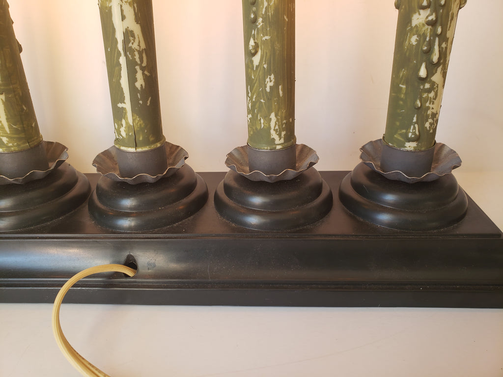 Christmas Window 5 Candle Drip White Lights Candelabra Candolier (lot 2307)