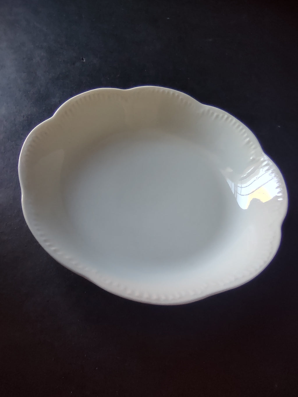 Haviland French Chic Limoges Cranberry Small Bowl Plain White (lot 1047)