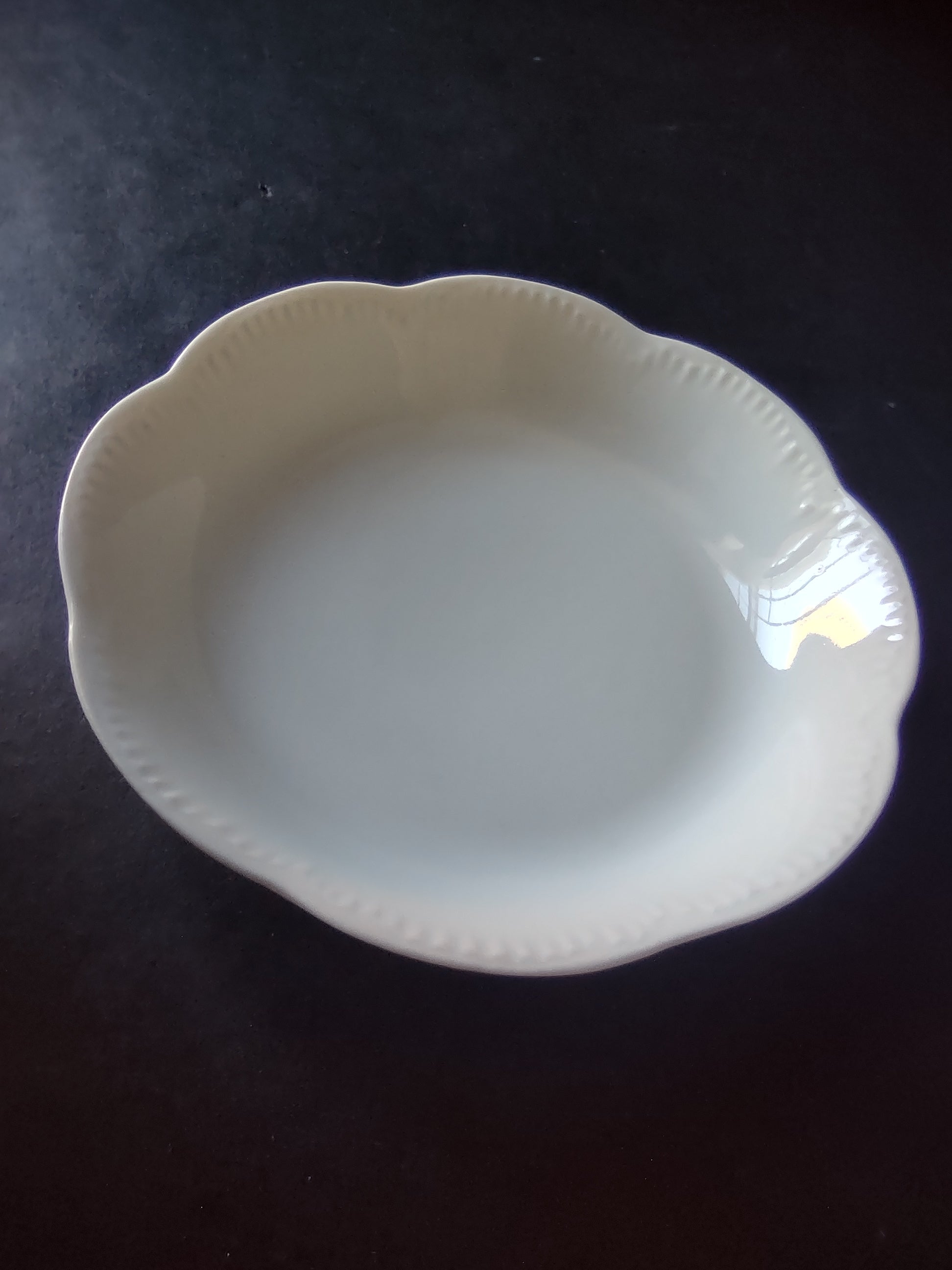 Haviland French Chic Limoges Cranberry Small Bowl Plain White (lot 1047)