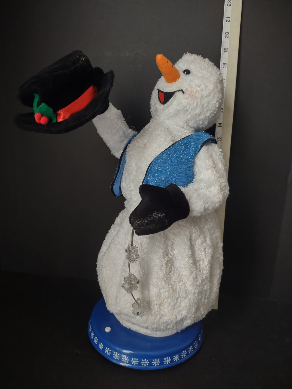 Christmas Gemmy Mr Snow Miser Snowman Snowflake Animated IMPERFECT (lot 2354)